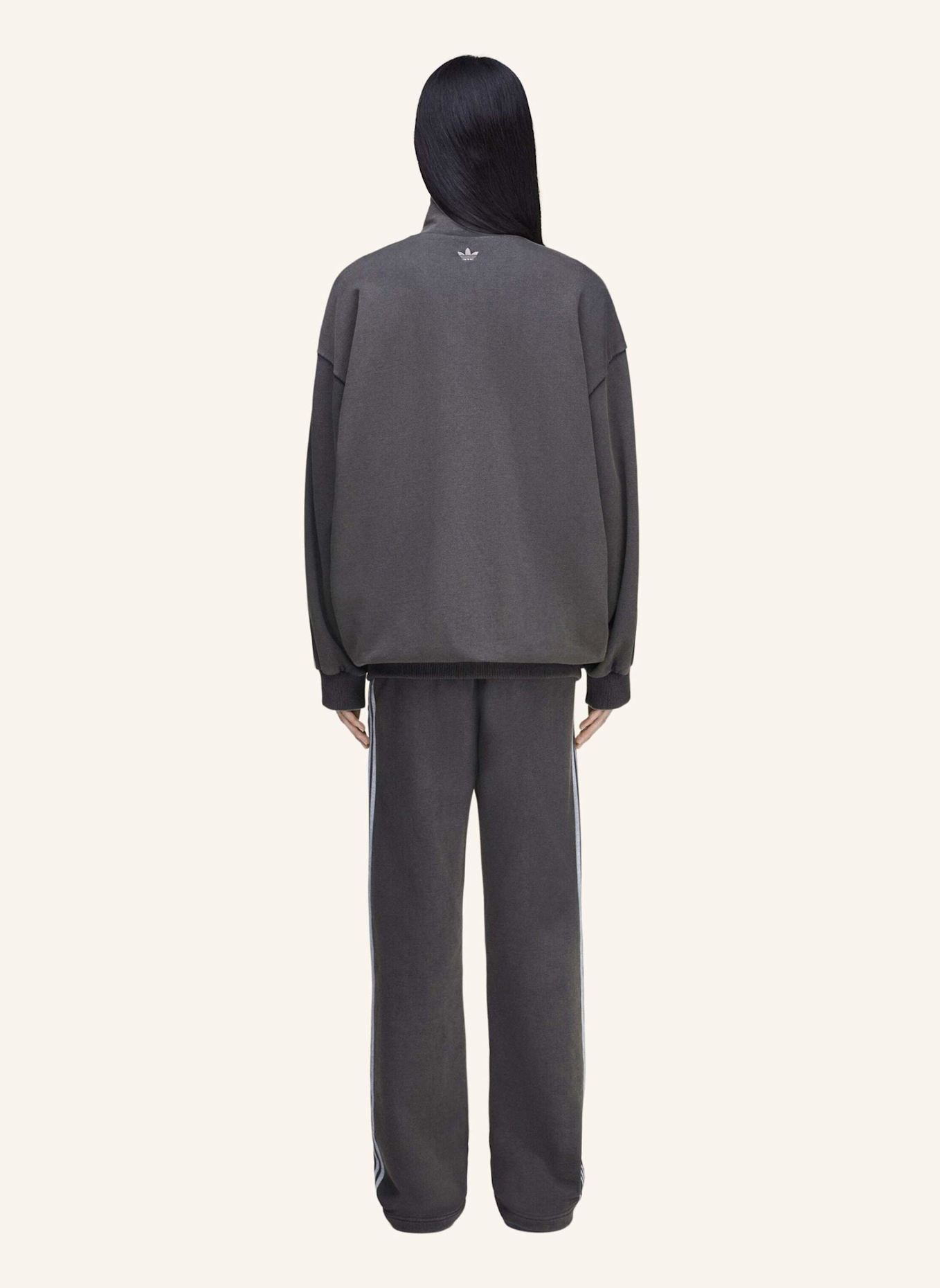 adidas Originals ADIDAS ORIGINALS BY AVAVAV TRAININGSJACKE AUS FRENCH TERRY: GRAU