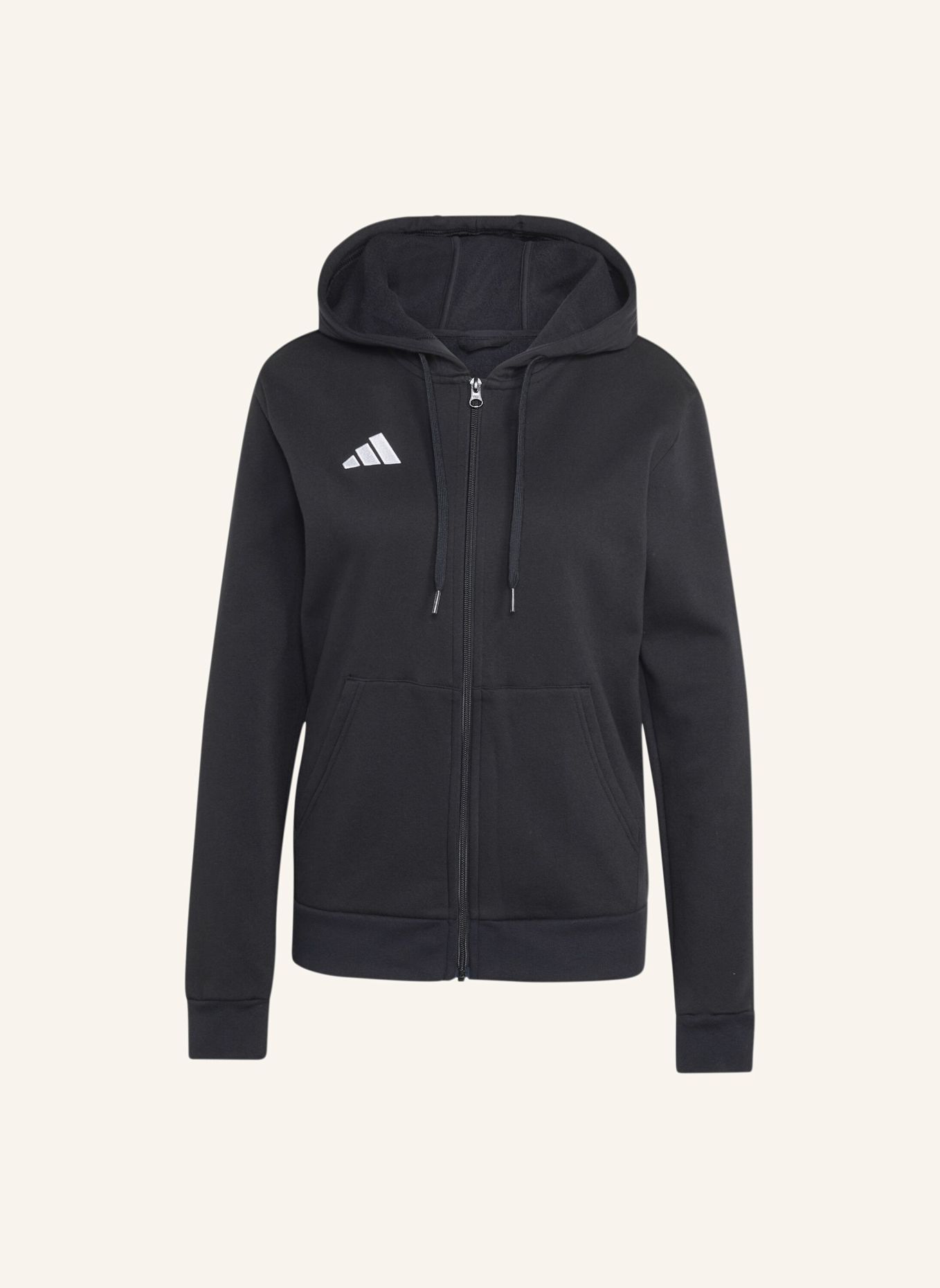 adidas ENTRADA26 KAPUZENJACKE MIT DURCHGEHENDEM REISSVERSCHLUSS: SCHWARZ / WEISS