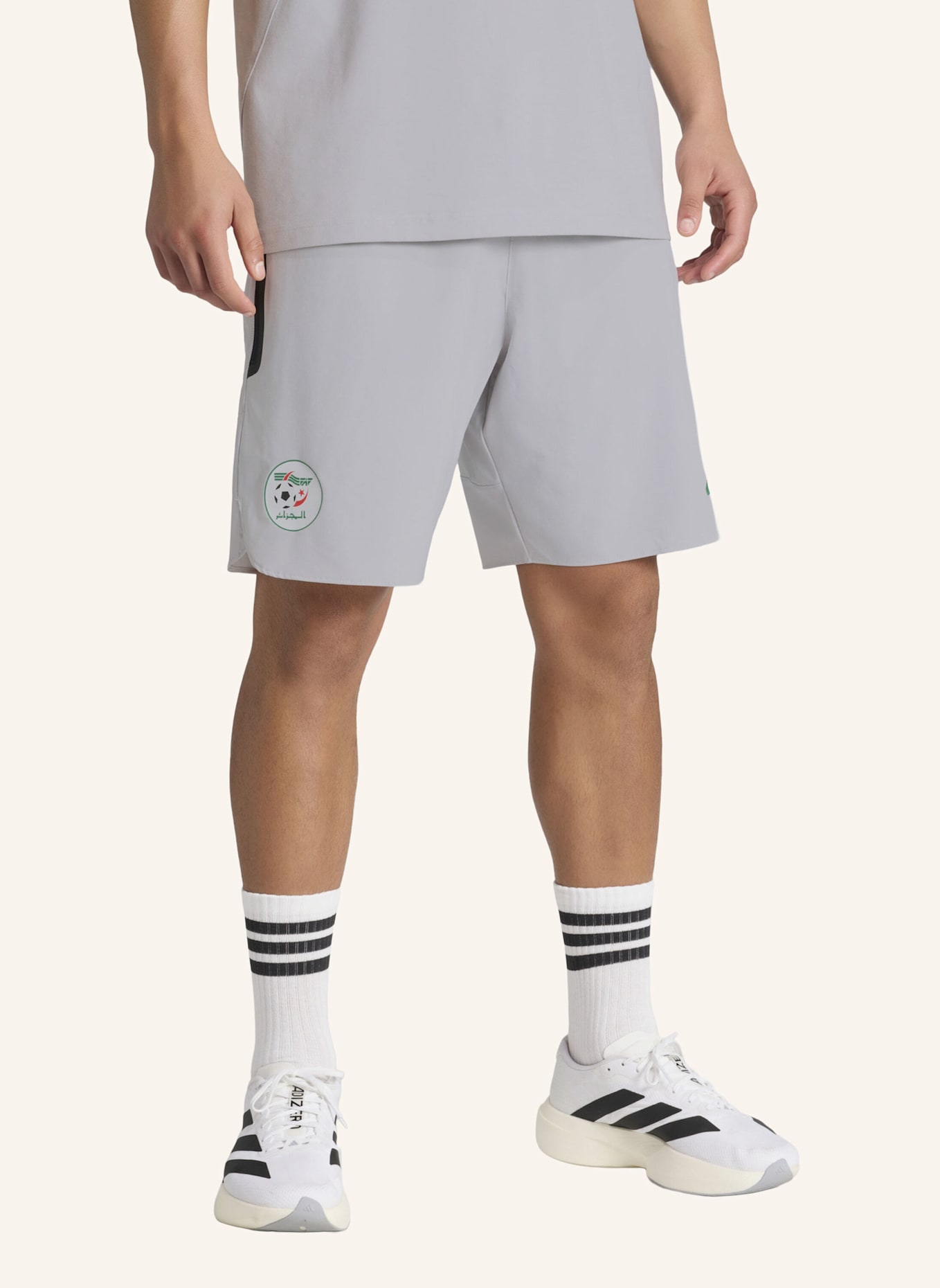 adidas ALGERIEN TIRO TECH SHORTS: GRAU