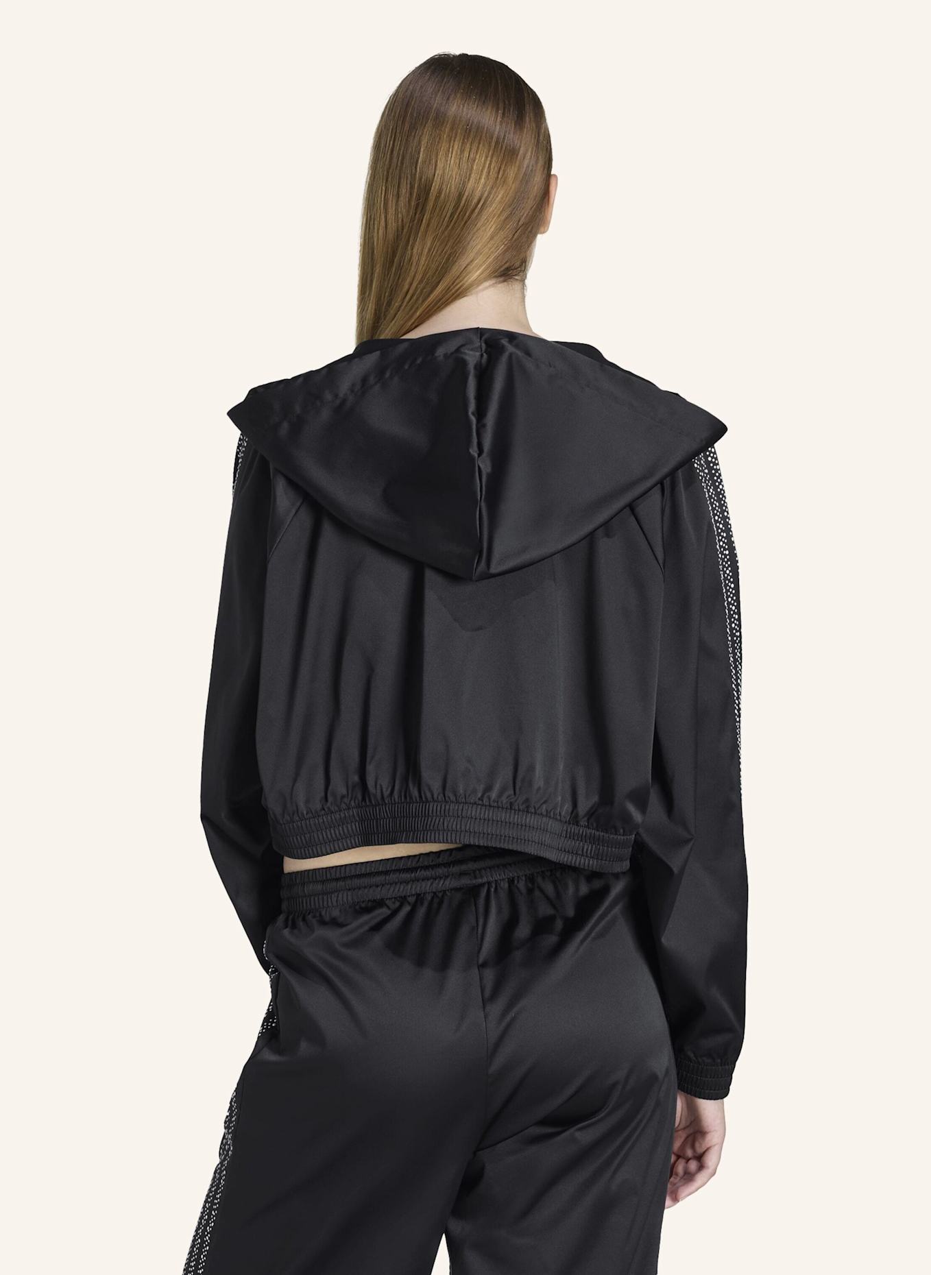 adidas Originals PEARL CROPPED ZIP KAPUZENJACKE: SCHWARZ