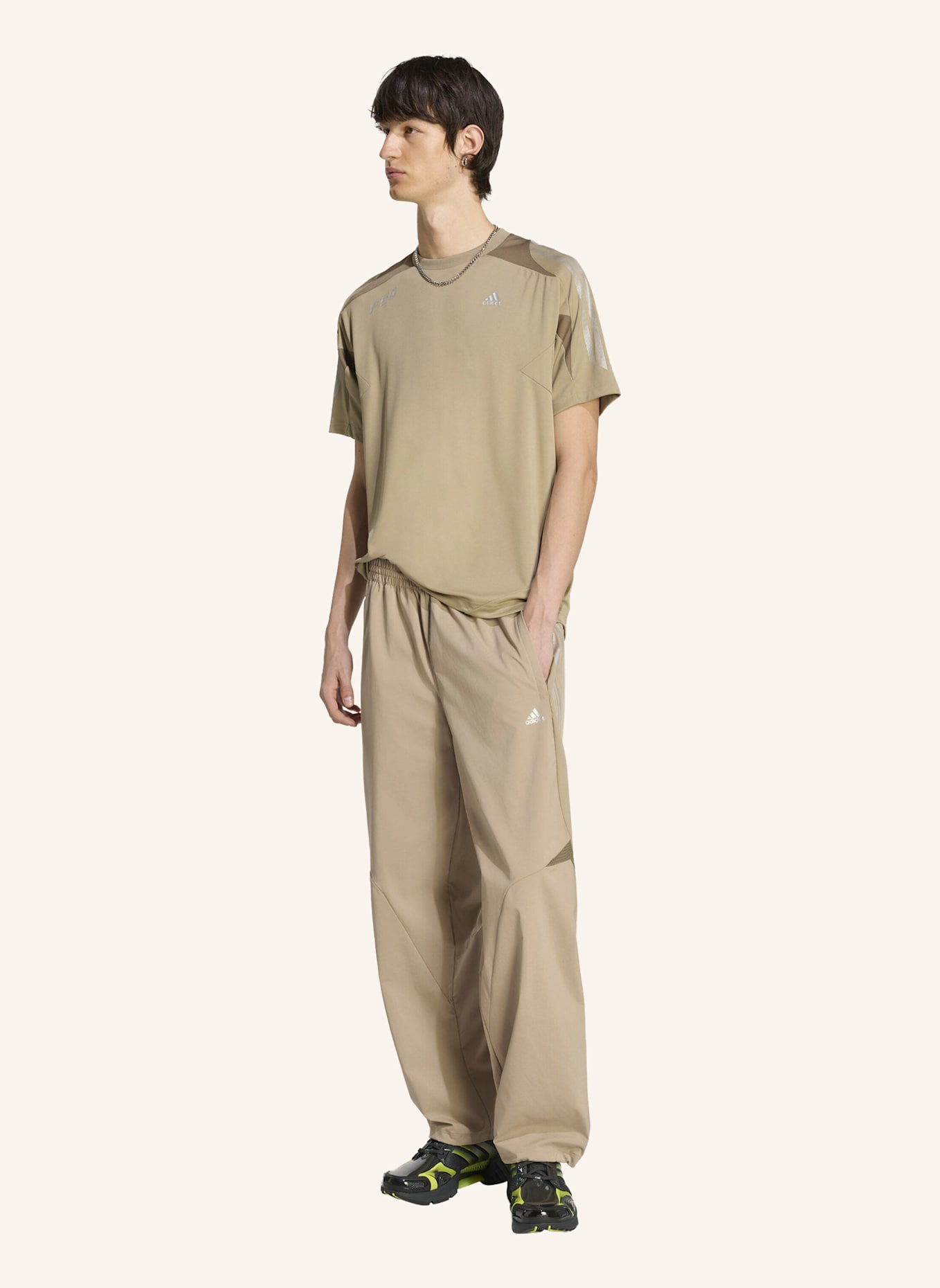 adidas Originals F50 TRAININGSHOSE, LOCKERE PASSFORM, GESTREIFT: BRAUN