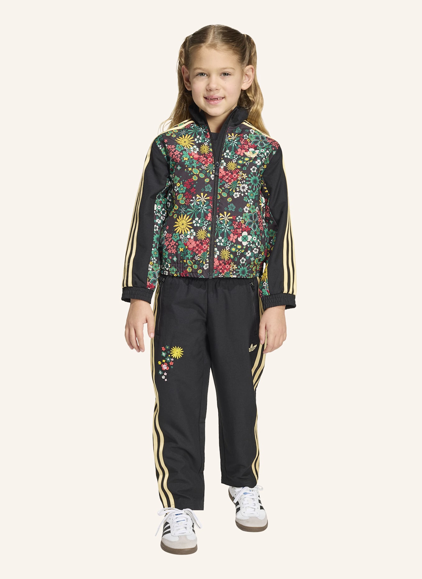 adidas Originals ADIDAS ORIGINALS X LIBERTY LONDON GEWEBTER TRAININGSANZUG: SCHWARZ