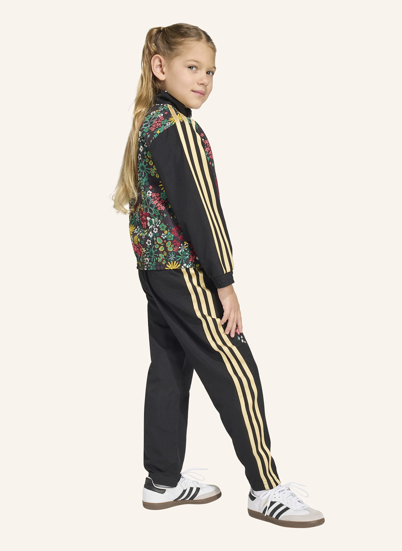 adidas Originals ADIDAS ORIGINALS X LIBERTY LONDON GEWEBTER TRAININGSANZUG: SCHWARZ