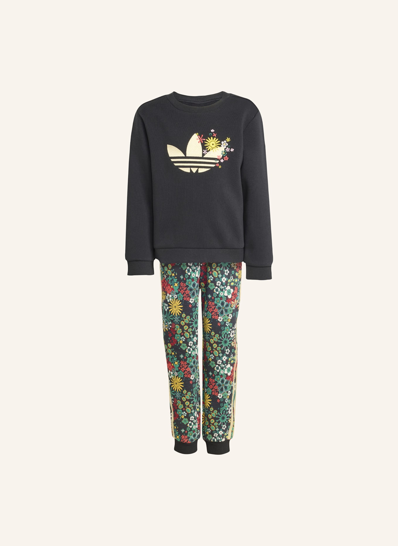 adidas Originals ADIDAS ORIGINALS X LIBERTY LONDON SET MIT RUNDHALSAUSSCHNITT: SCHWARZ