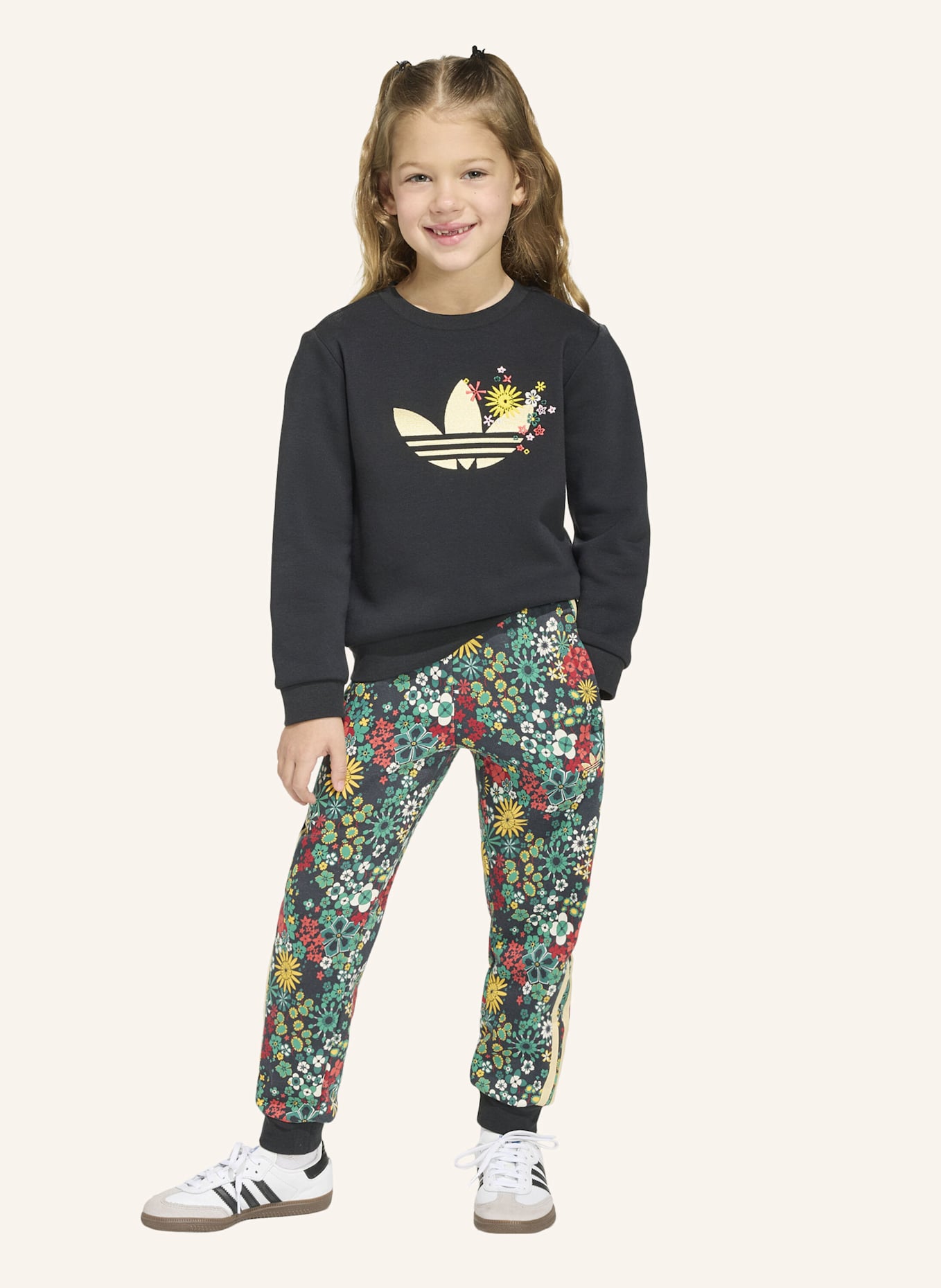 adidas Originals ADIDAS ORIGINALS X LIBERTY LONDON SET MIT RUNDHALSAUSSCHNITT: SCHWARZ