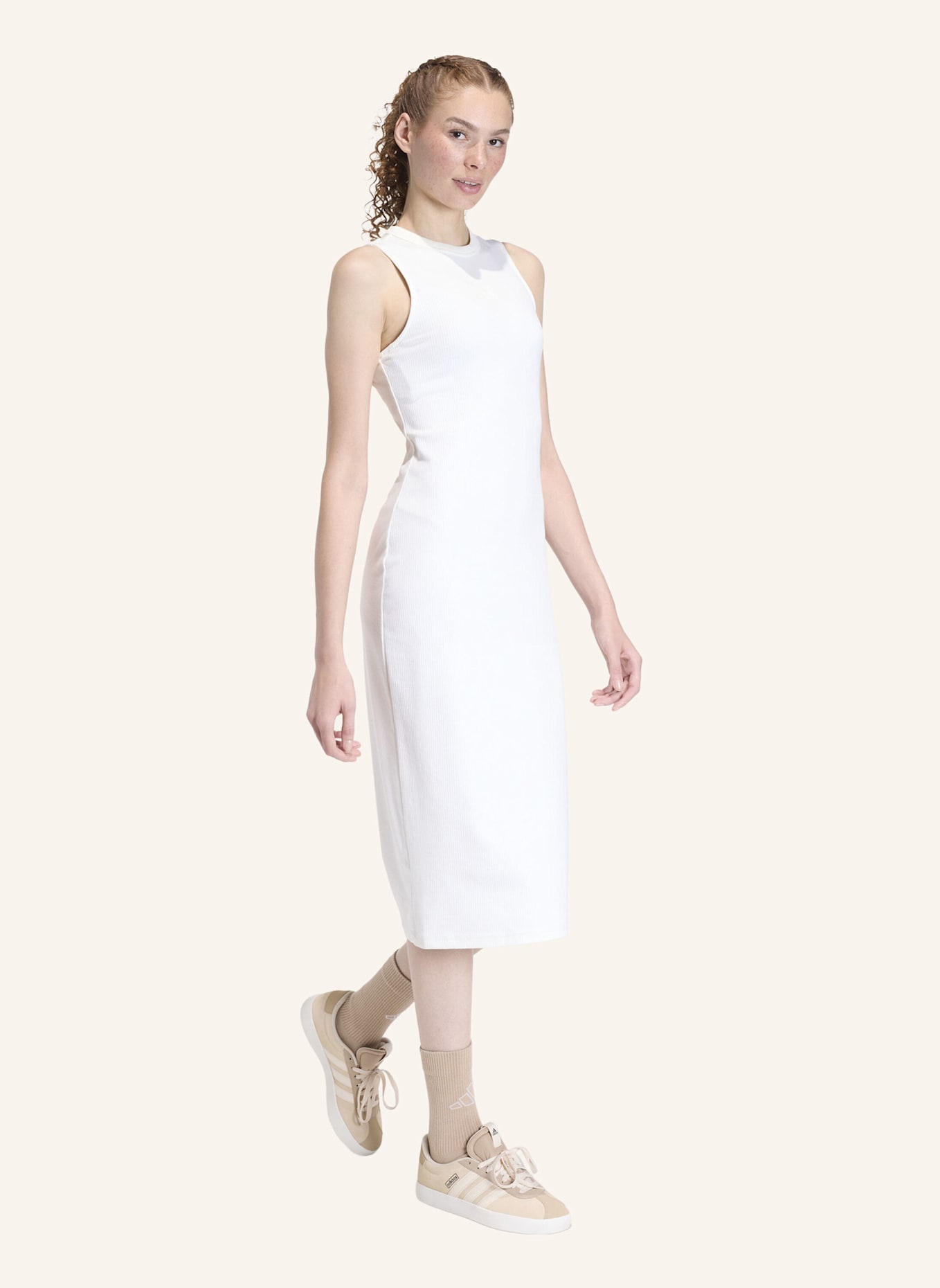 adidas ALL SZN RIB KLEID: WEISS