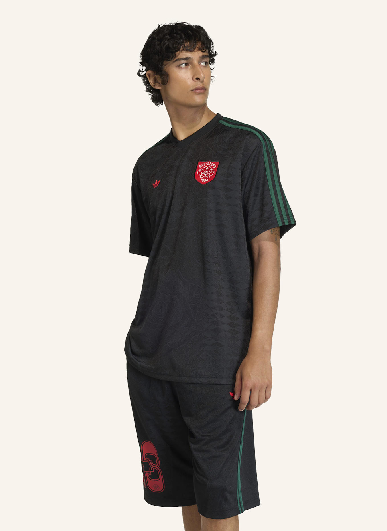 adidas Originals TRIKOT ROSES: SCHWARZ/ GRÜN