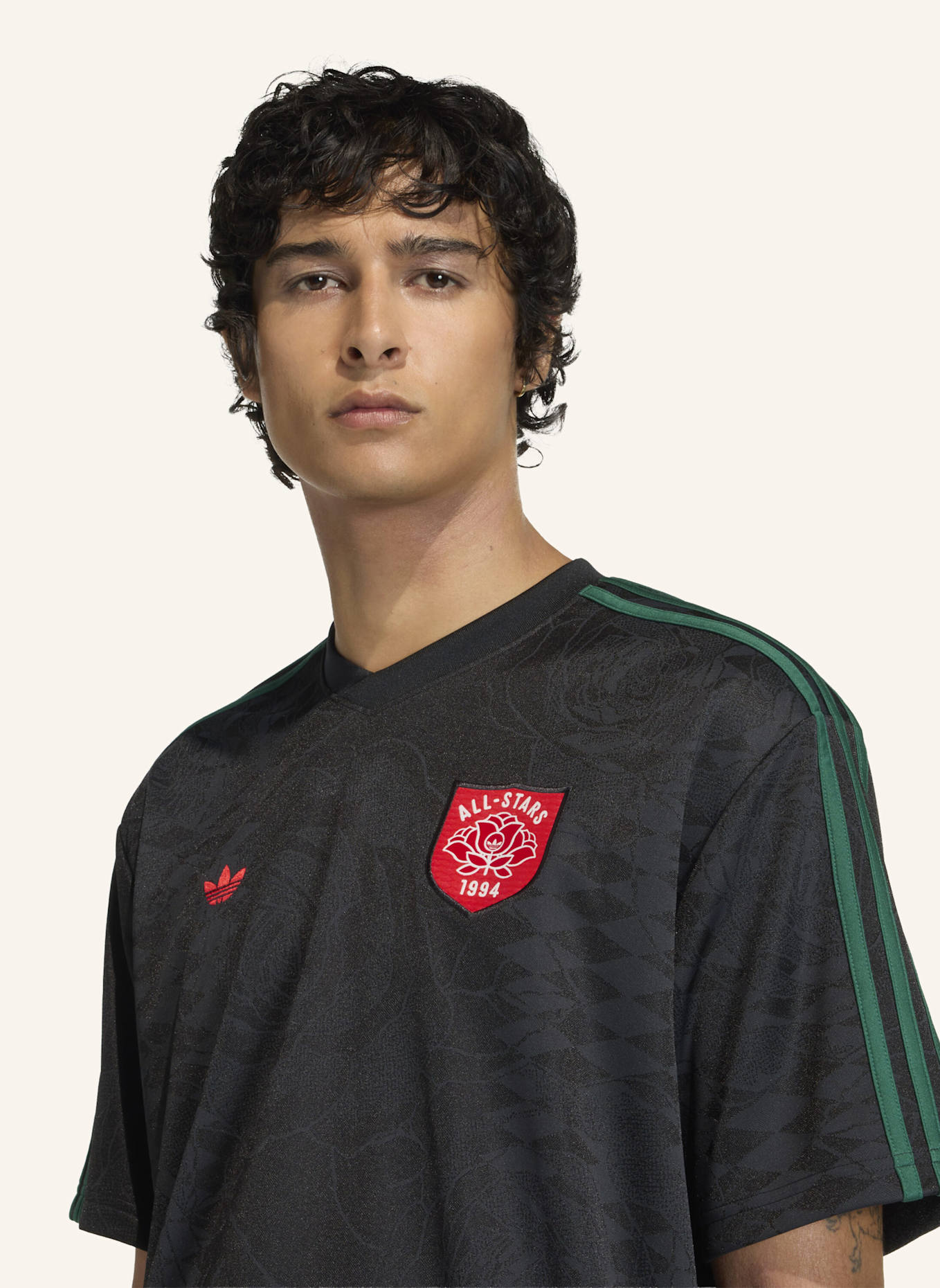 adidas Originals TRIKOT ROSES: SCHWARZ/ GRÜN