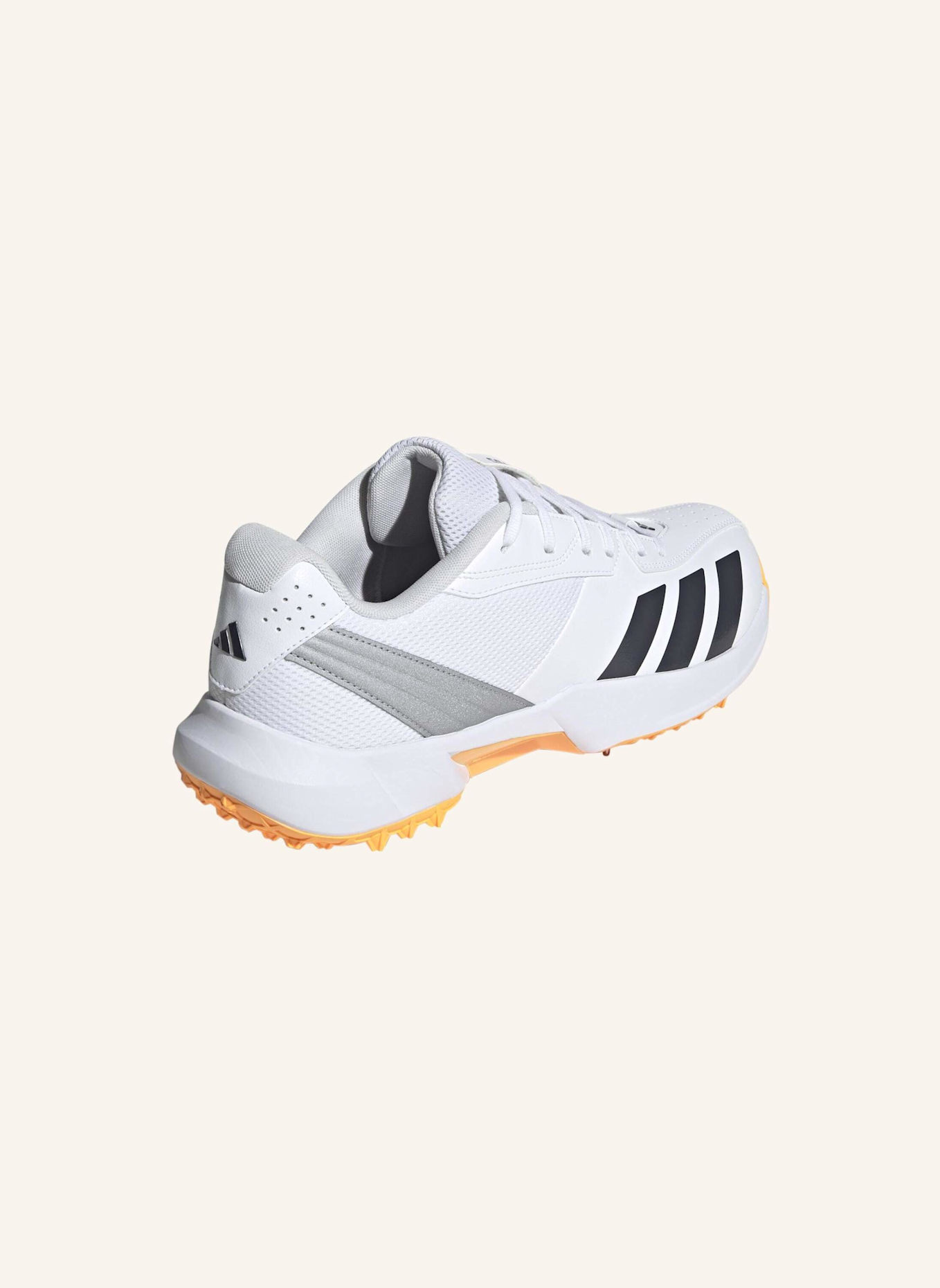 adidas 22YDS SPIKE CRICKET-SCHUH: WEISS/ GRAU/ ORANGE
