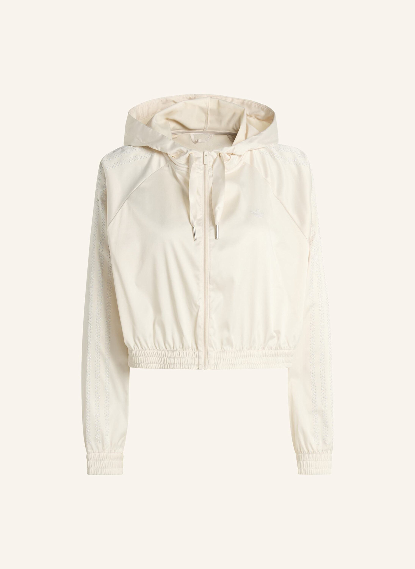 adidas Originals PEARL CROPPED ZIP KAPUZENJACKE: WEISS