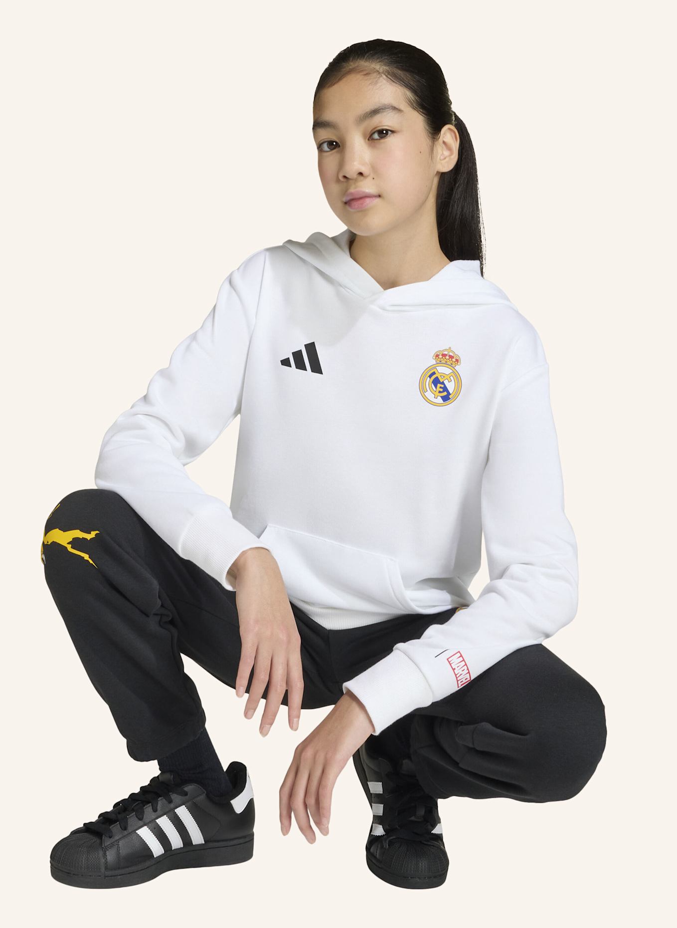 adidas ADIDAS REAL MADRID AVENGERS HOODIE FÜR KINDER: WEISS