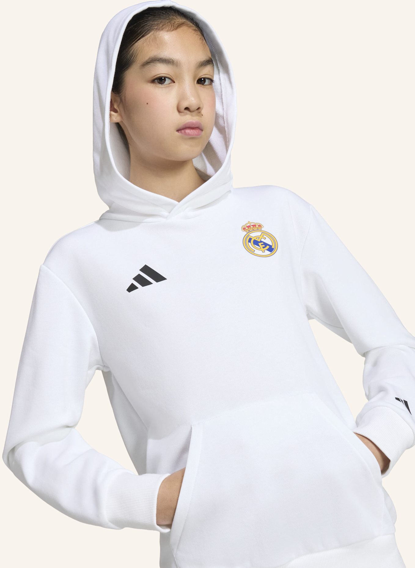 adidas ADIDAS REAL MADRID AVENGERS HOODIE FÜR KINDER: WEISS