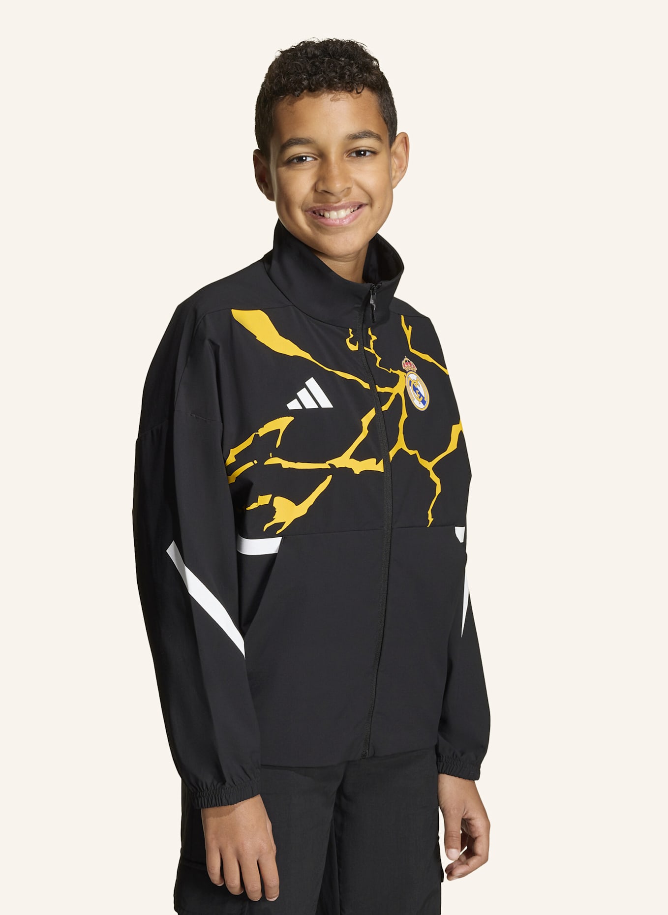 adidas ADIDAS REAL MADRID AVENGERS Z.N.E. ANTHEM JACKE FÜR KINDER: SCHWARZ