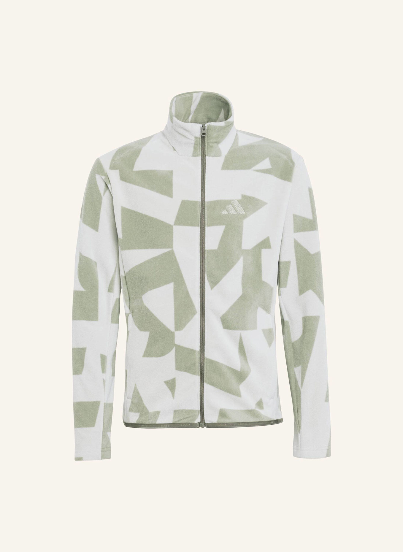 adidas TERREX TERREX MULTI PRINTED KIDS FLEECEJACKE, DURCHGEHENDER REISSVERSCHLUSS: GRÜN