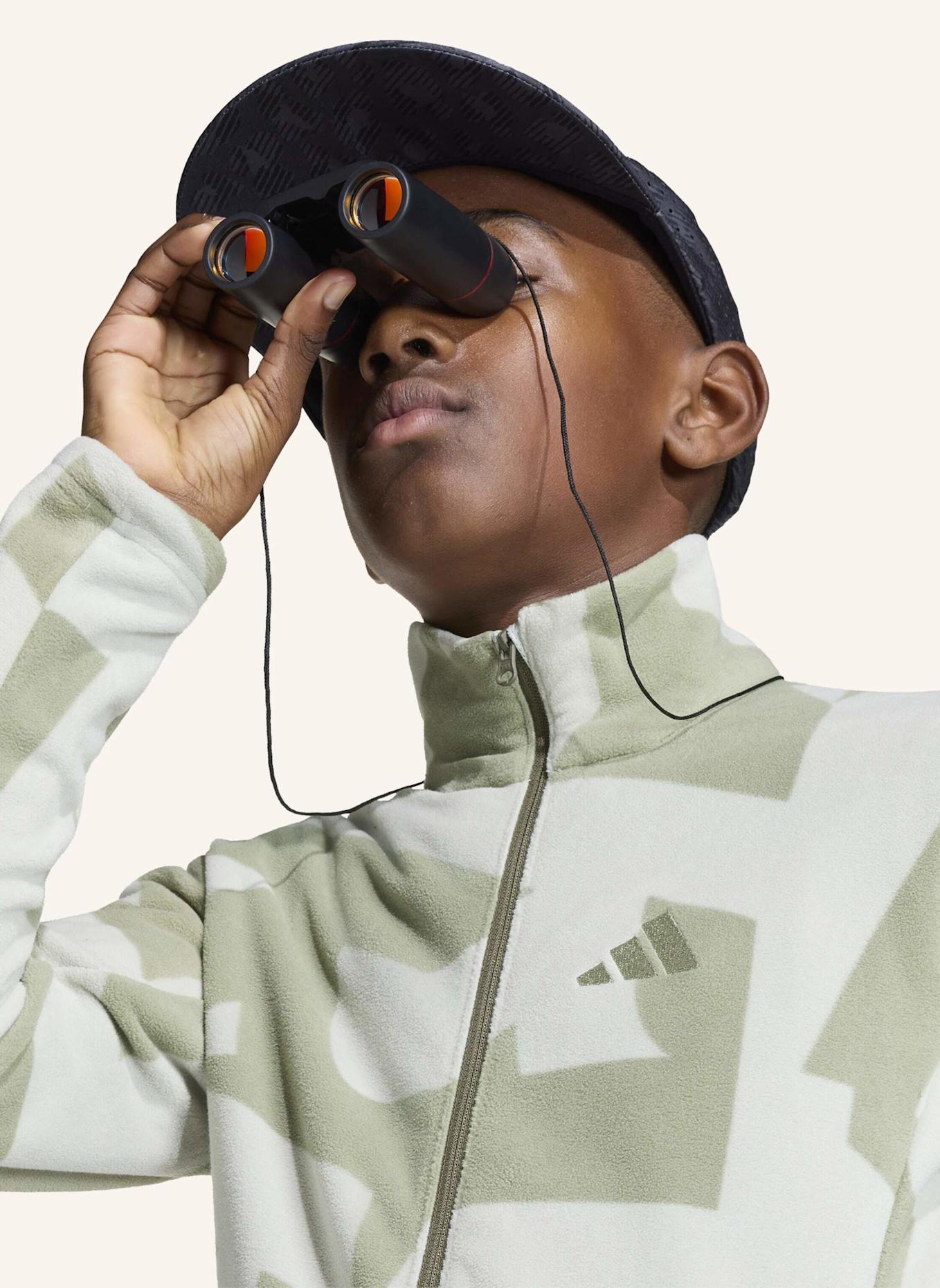 adidas TERREX TERREX MULTI PRINTED KIDS FLEECEJACKE, DURCHGEHENDER REISSVERSCHLUSS: GRÜN