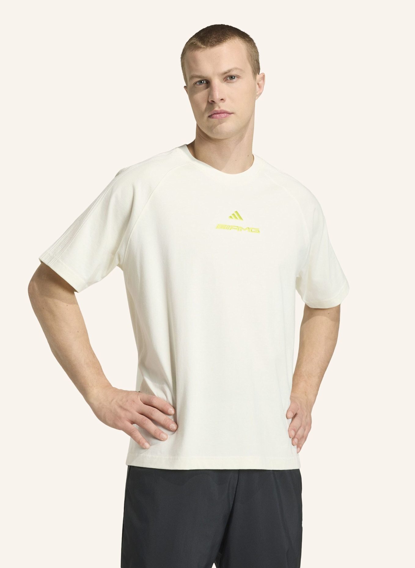 adidas AMG WASHED T-SHIRT: WEISS