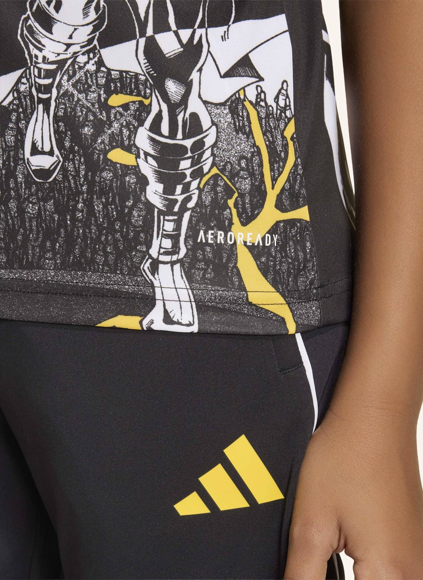 adidas ADIDAS REAL MADRID AVENGERS 25/26 PRE-MATCH SHIRT FÜR KINDER: WEISS/ SCHWARZ/ GOLD