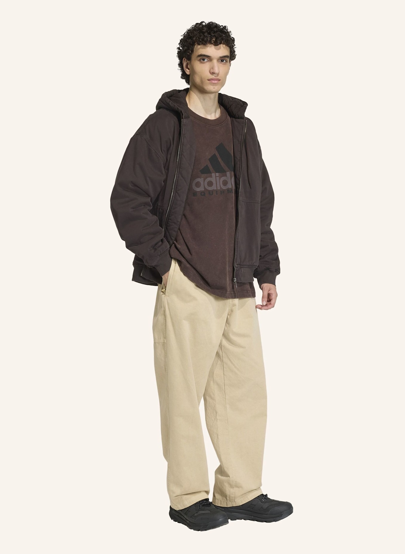 adidas Originals ADIDAS EQUIPMENT T-SHIRT: BRAUN