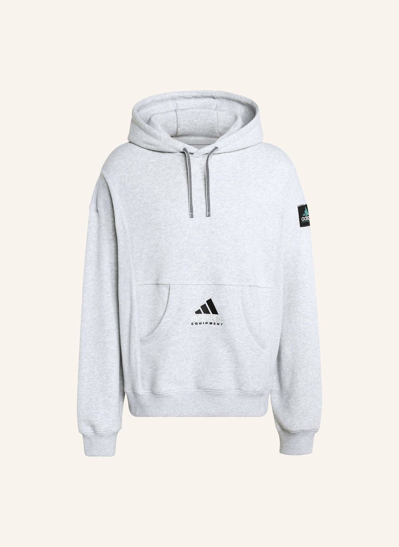 adidas Originals ADIDAS EQUIPMENT RIBBED HOODIE: GRAU
