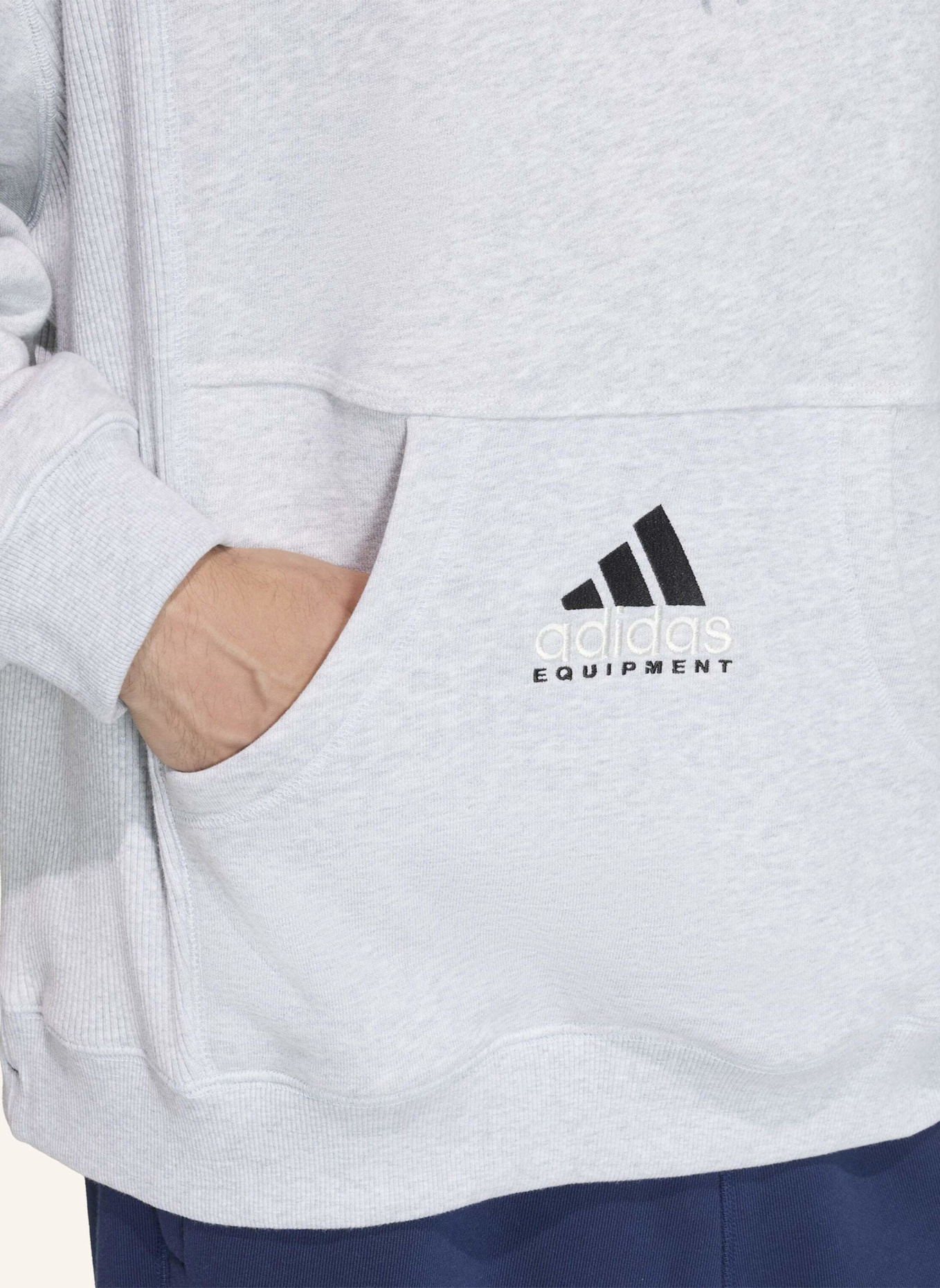 adidas Originals ADIDAS EQUIPMENT RIBBED HOODIE: GRAU