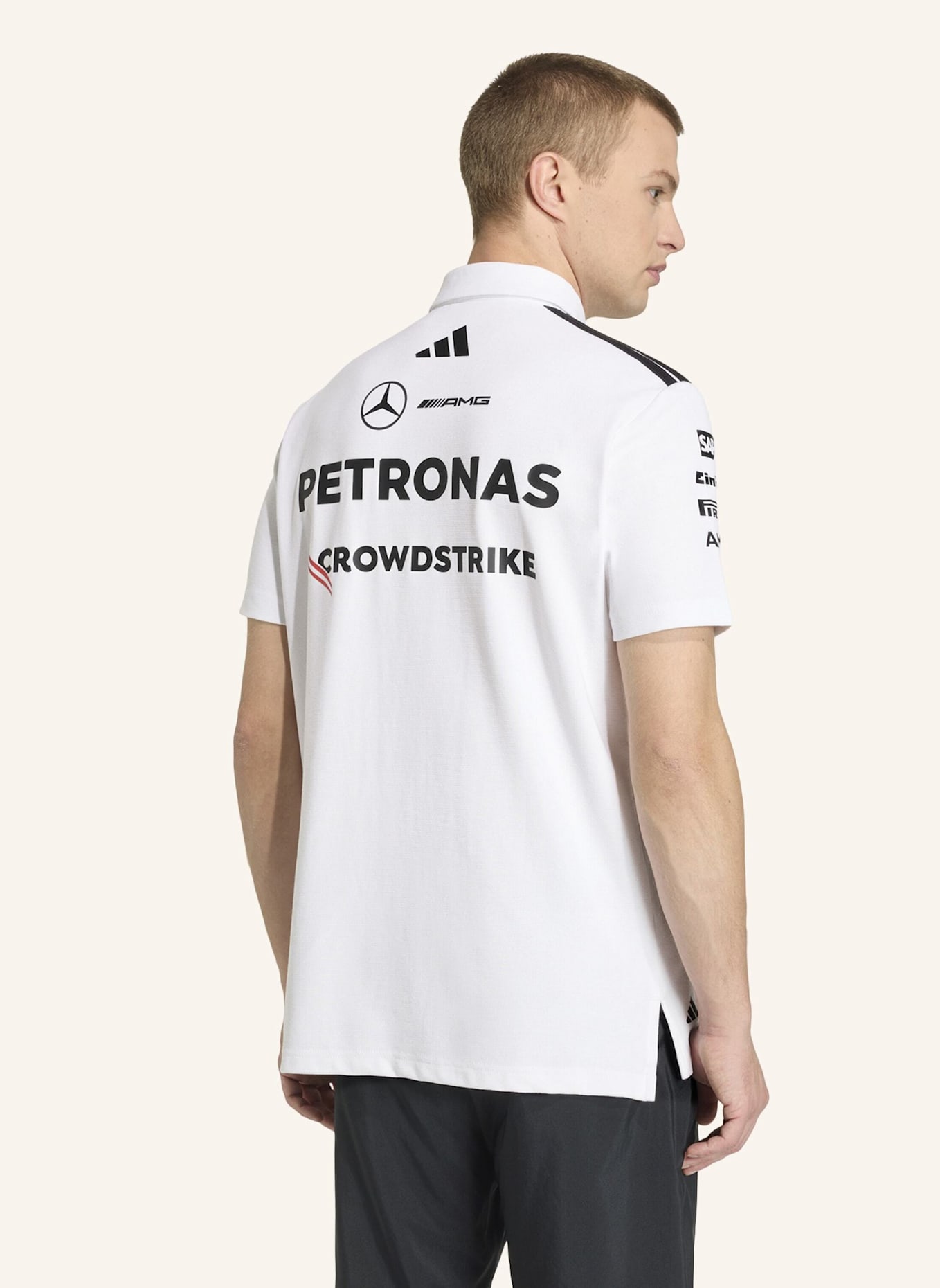 adidas MERCEDES - AMG PETRONAS FORMULA 1 TEAM ENGINEERS POLOSHIRT: WEISS