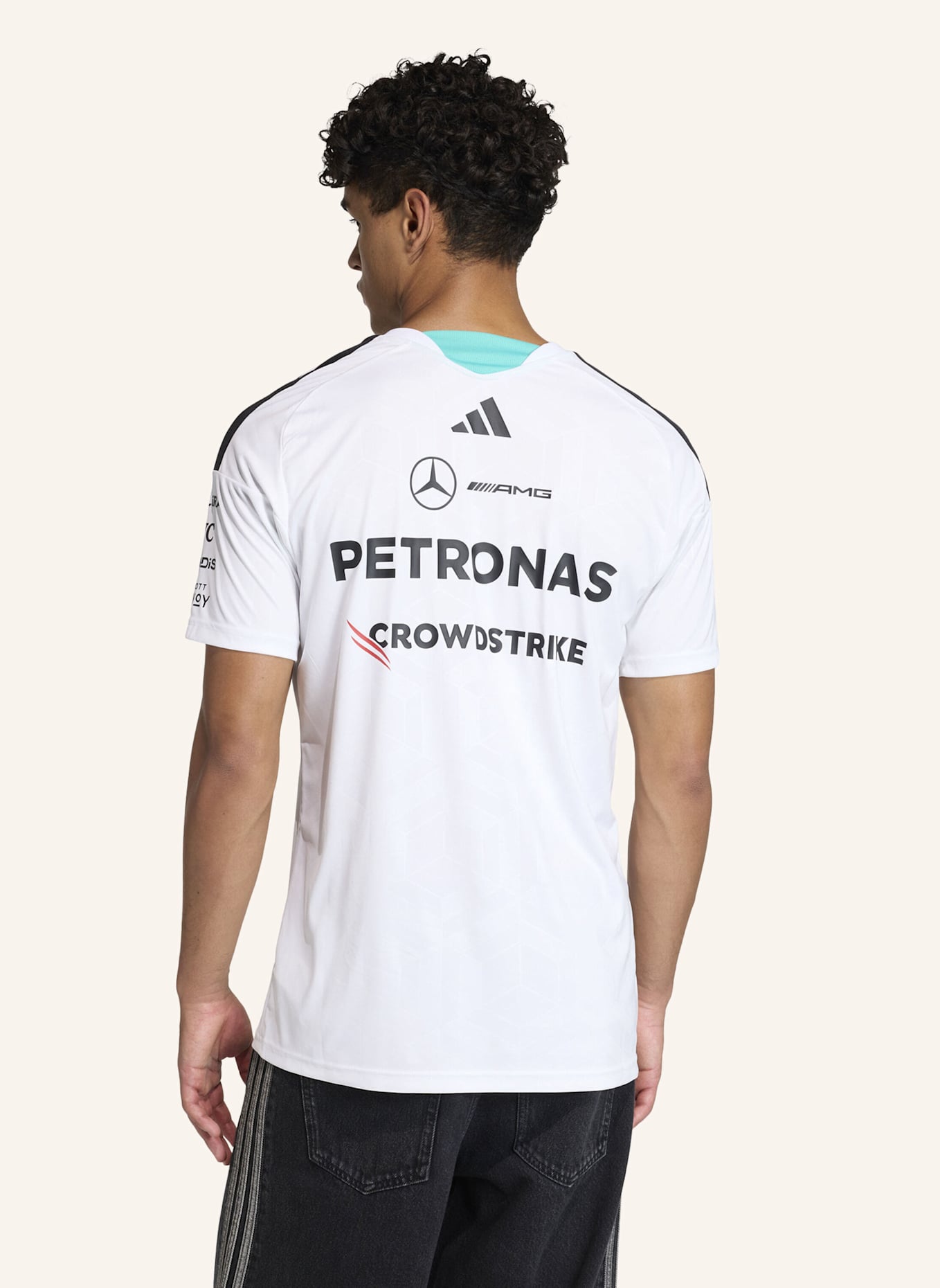 adidas MERCEDES - AMG PETRONAS FORMULA 1 TEAM DRIVER TRIKOT: WEISS