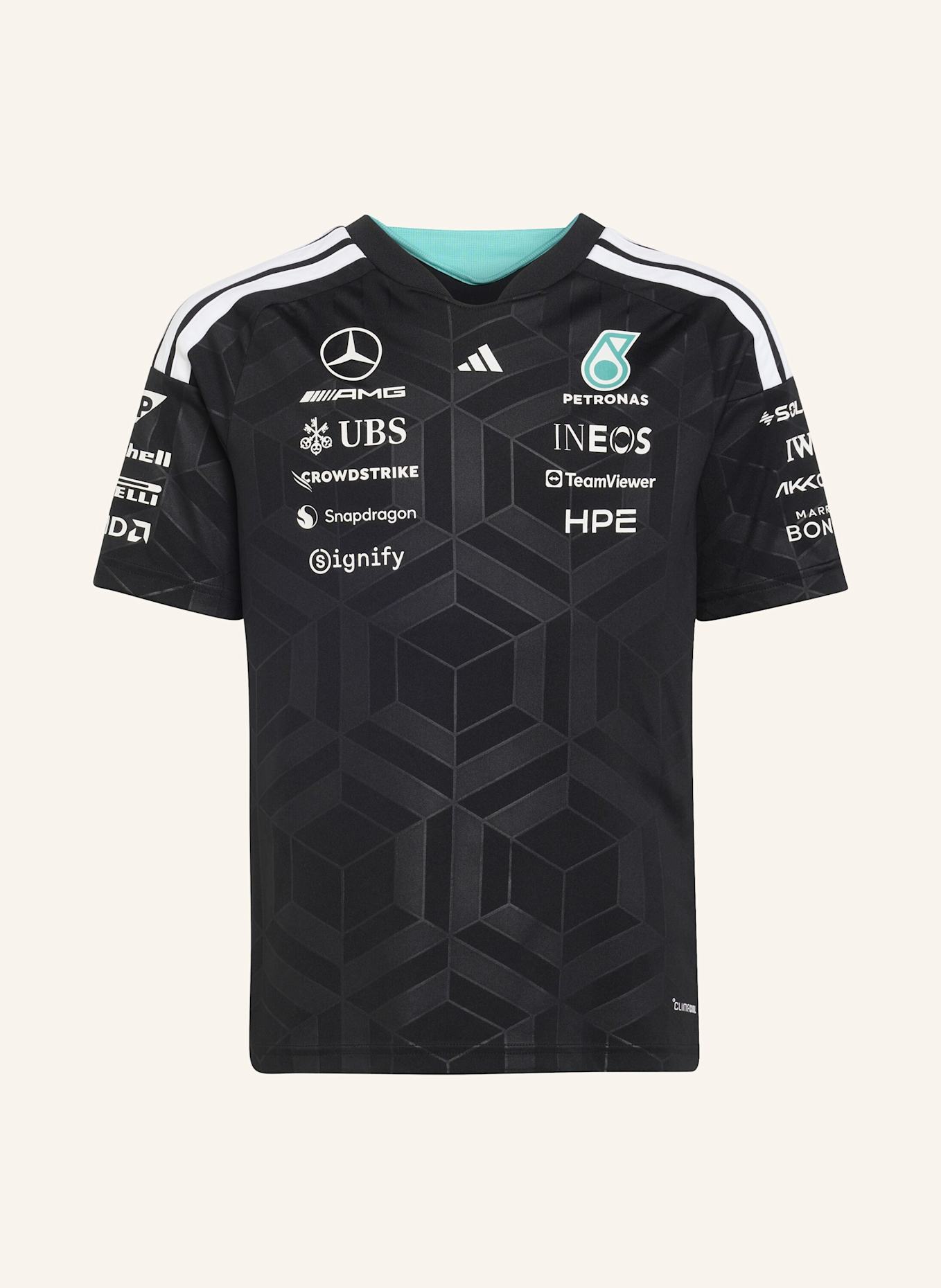 adidas MERCEDES-AMG PETRONAS FORMULA 1 TEAM FAHRERTRIKOT: SCHWARZ
