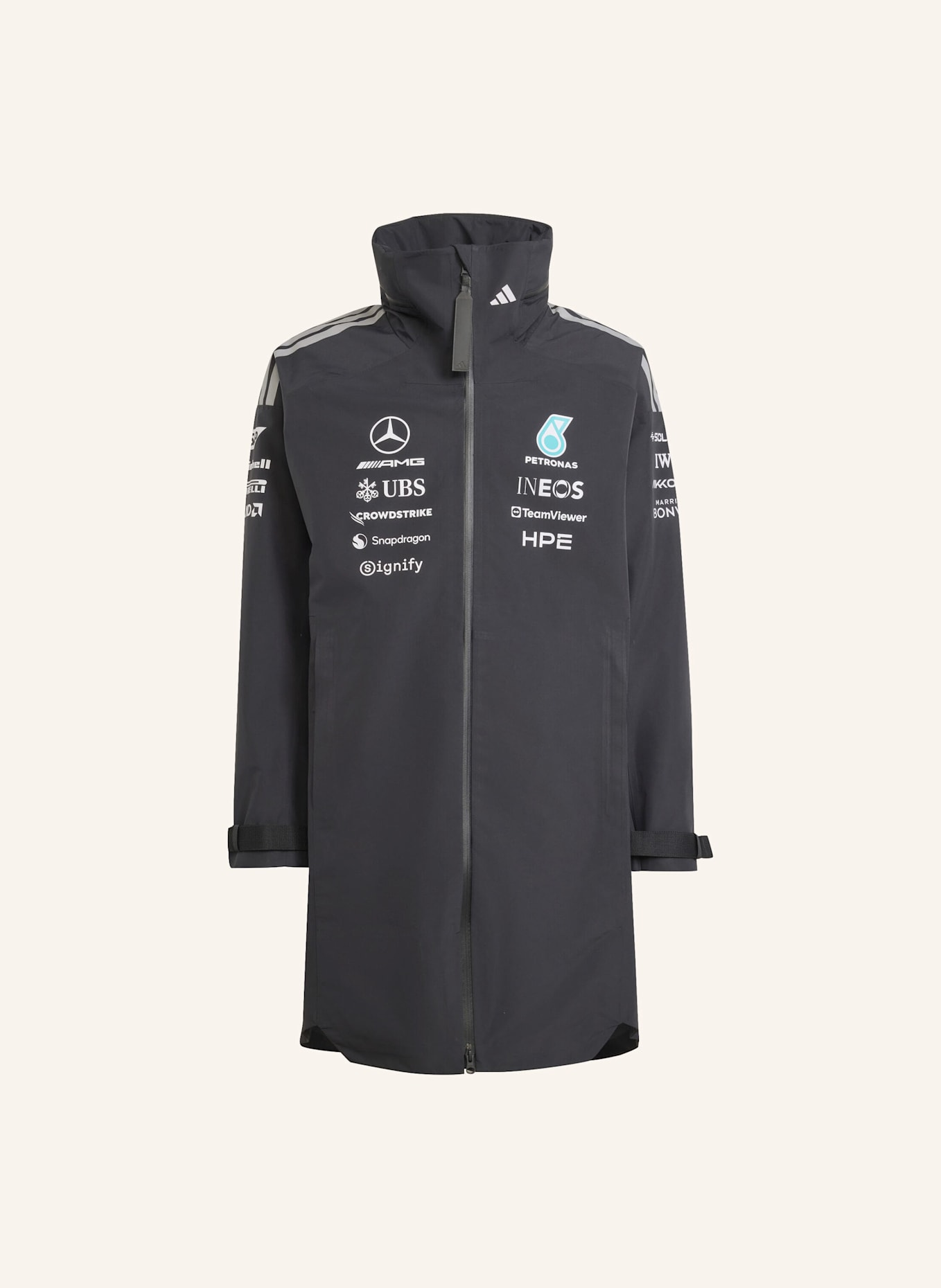 adidas MERCEDES-AMG PETRONAS FORMULA 1 TEAM ENGINEERS REGENPARKA: SCHWARZ