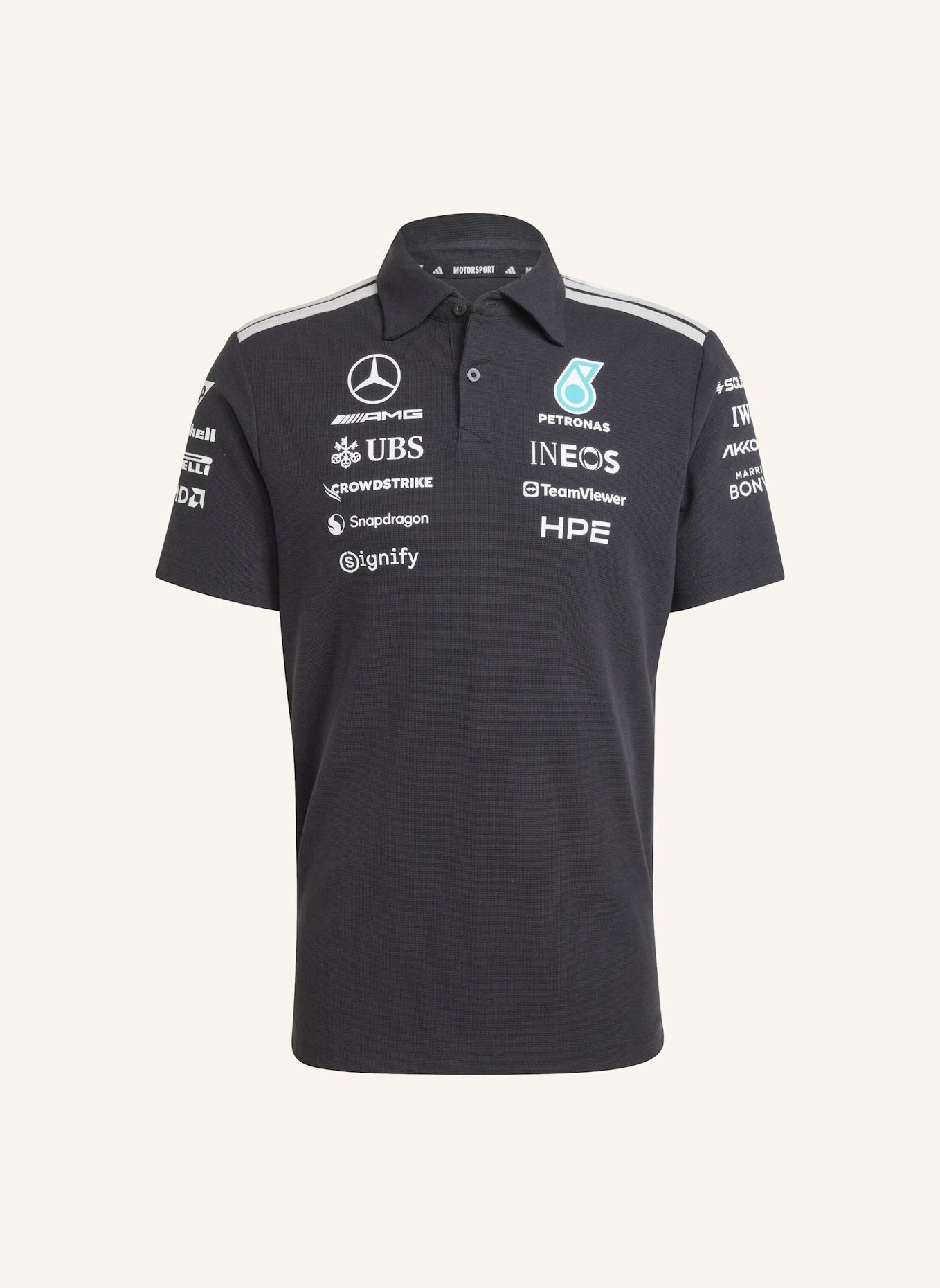 adidas MERCEDES - AMG PETRONAS FORMULA 1 TEAM ENGINEERS POLOSHIRT: SCHWARZ