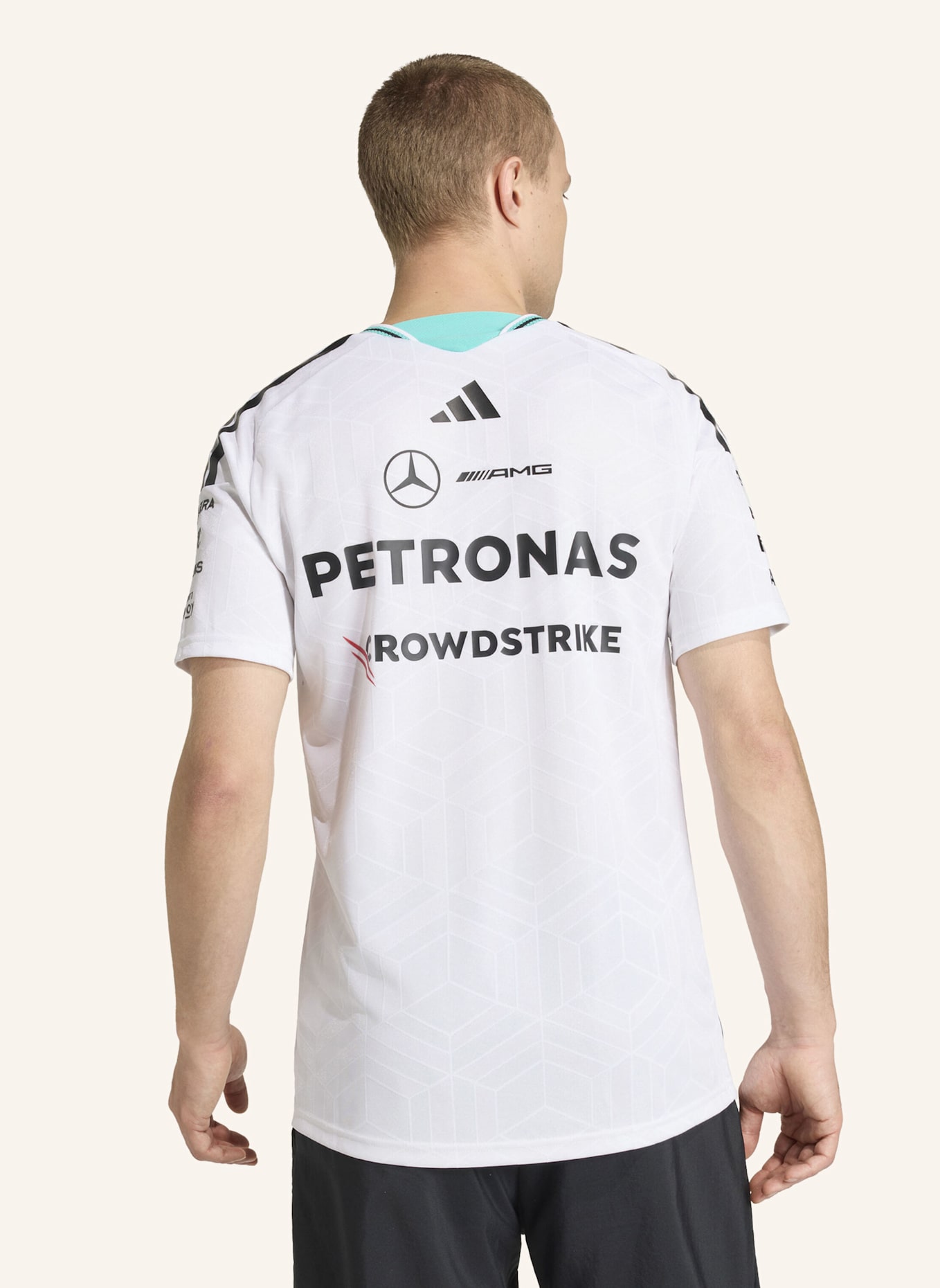 adidas MERCEDES - AMG PETRONAS FORMULA 1 TEAM DRIVER AUTHENTIC TRIKOT: WEISS