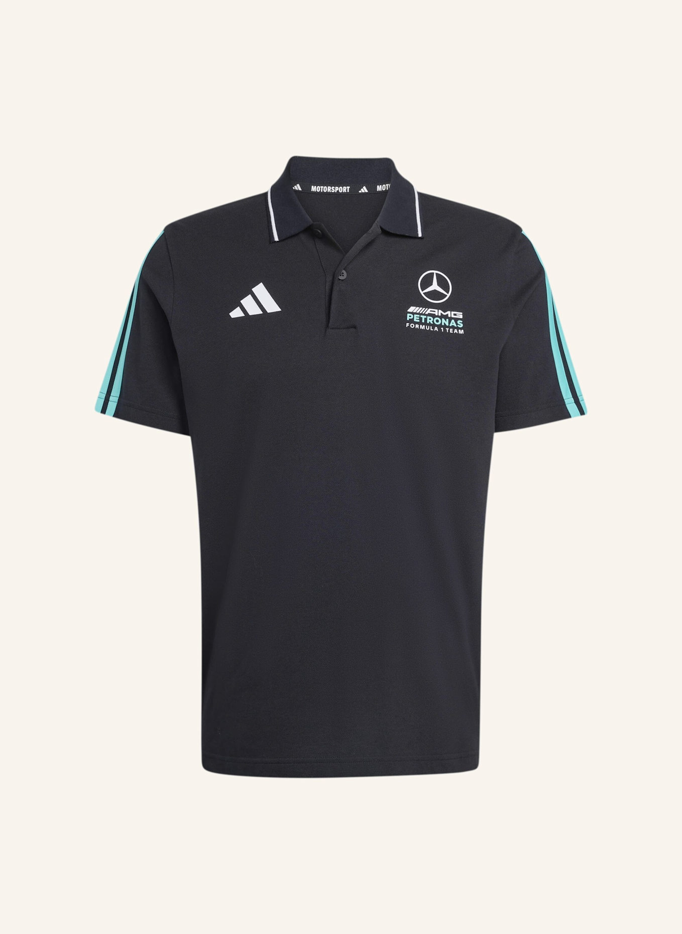 adidas MERCEDES - AMG PETRONAS FORMULA 1 TEAM DNA POLOSHIRT: SCHWARZ