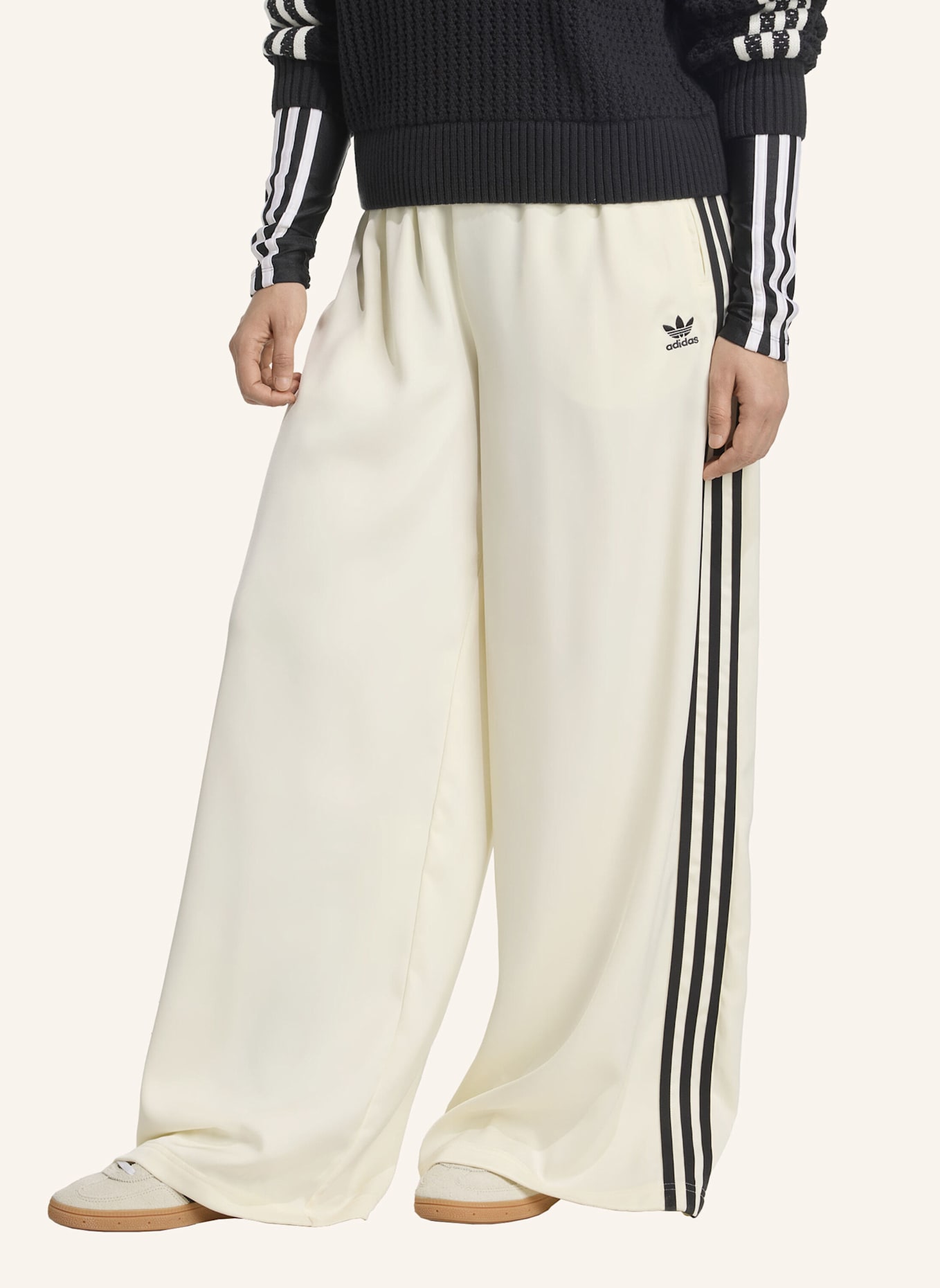 adidas Originals Track Pants ADICOLOR SATIN WIDE LEG: SCHWARZ