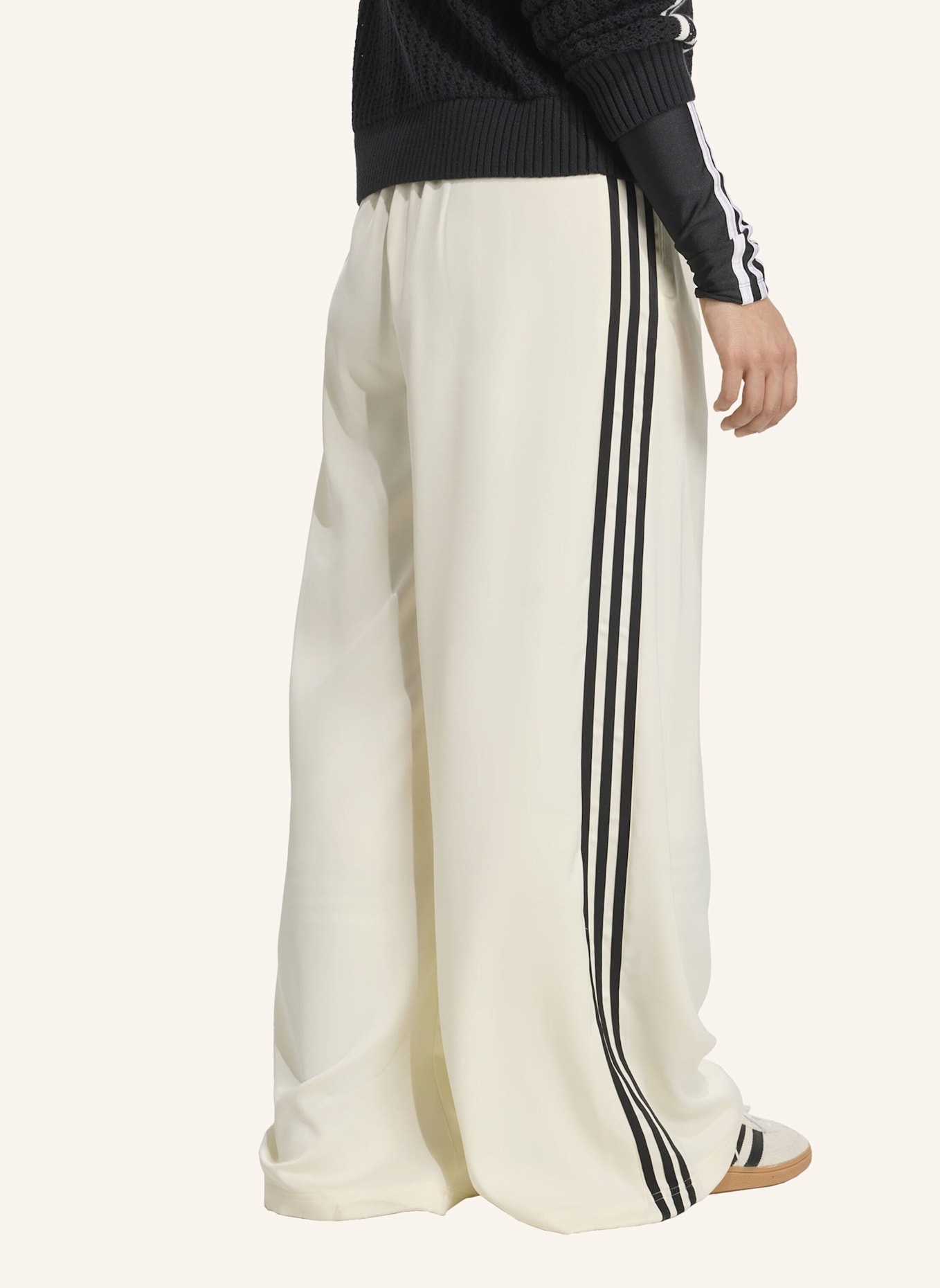adidas Originals Track Pants ADICOLOR SATIN WIDE LEG: SCHWARZ