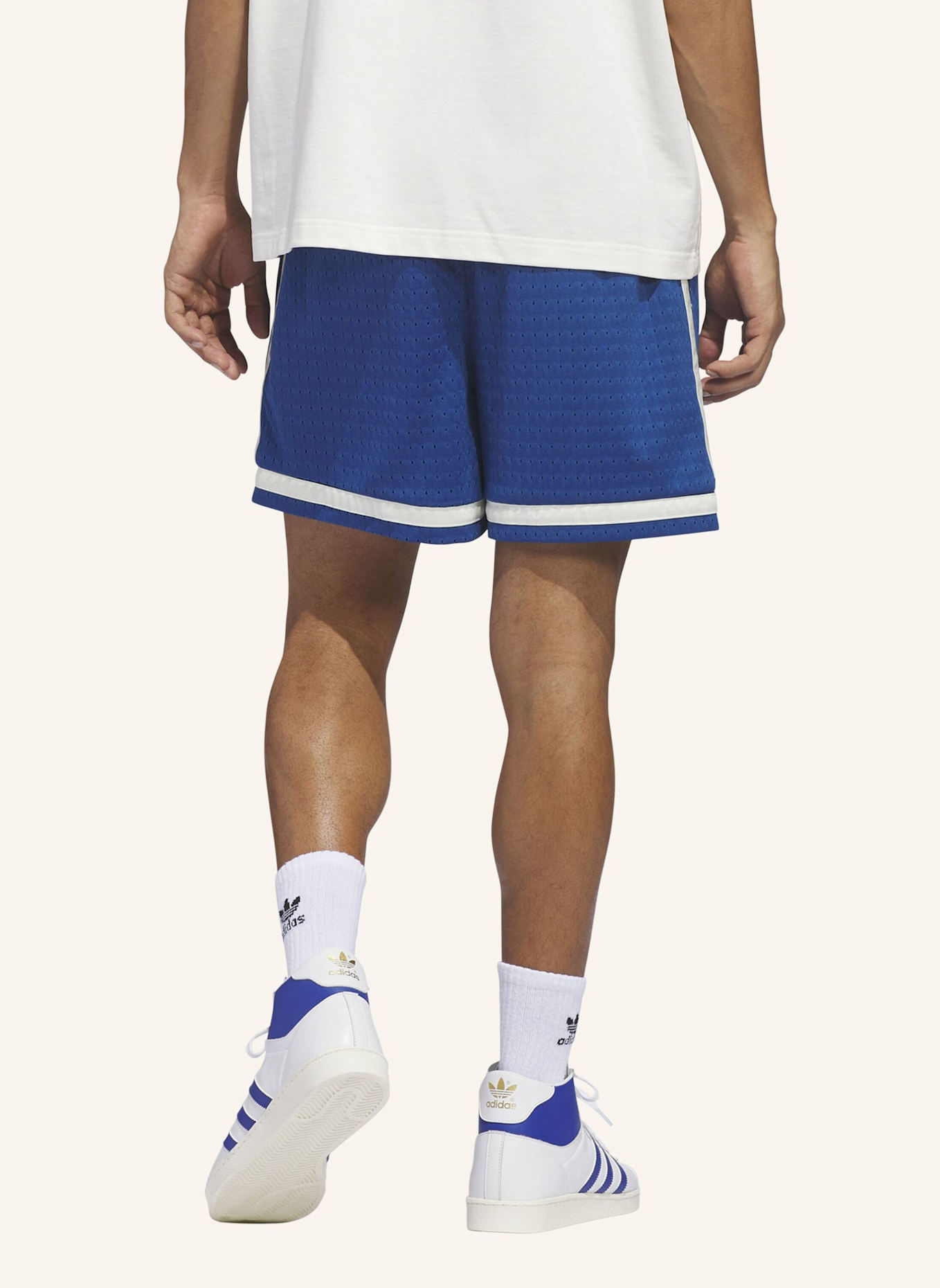 adidas Trainingsshorts ORIGINALS BASKETBALL: BLAU/ WEISS