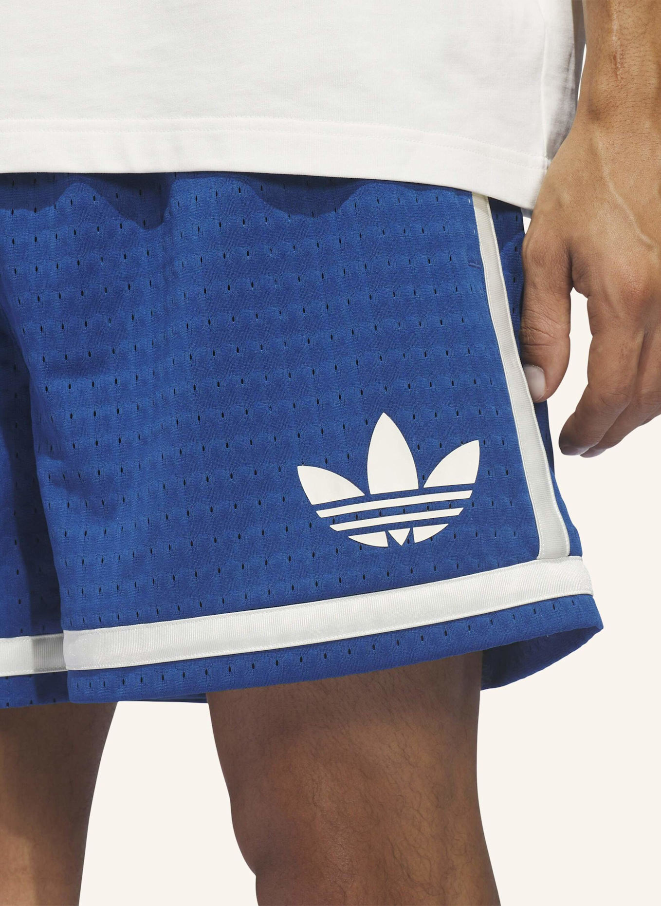 adidas Trainingsshorts ORIGINALS BASKETBALL: BLAU/ WEISS