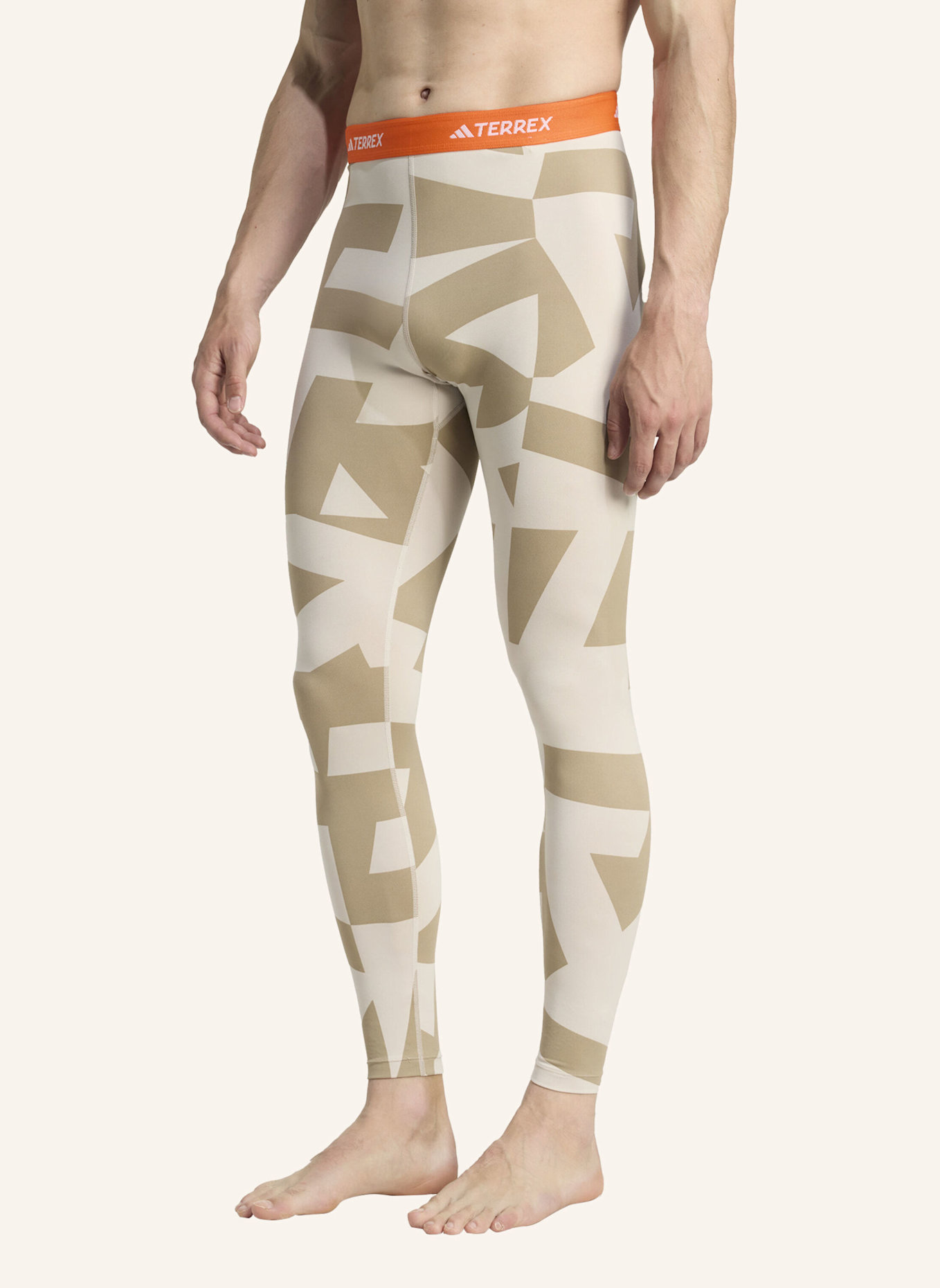 adidas TERREX MULTI SYNTHETIC BASE LAYER LEGGINGS: BEIGE