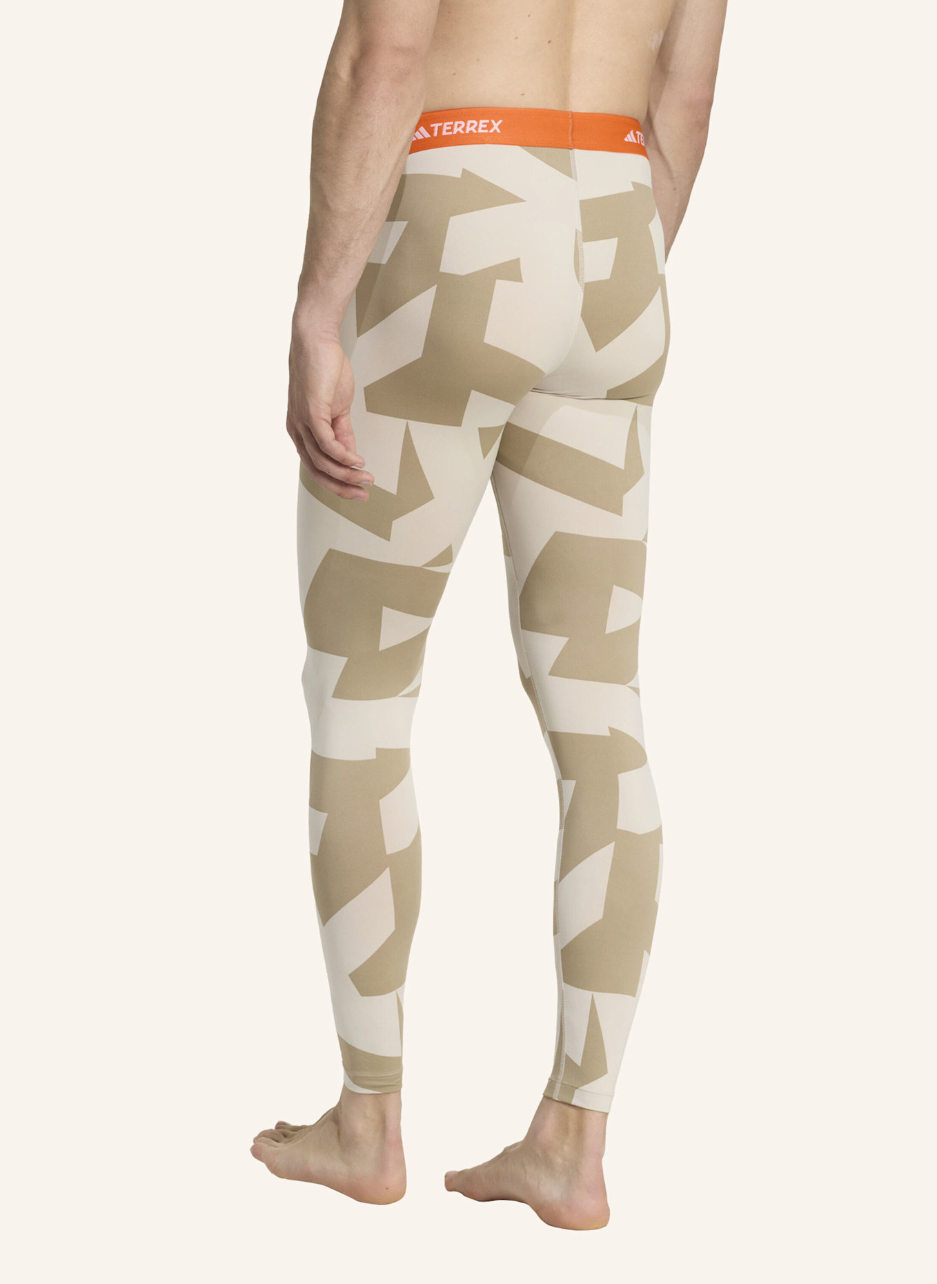 adidas TERREX MULTI SYNTHETIC BASE LAYER LEGGINGS: BEIGE