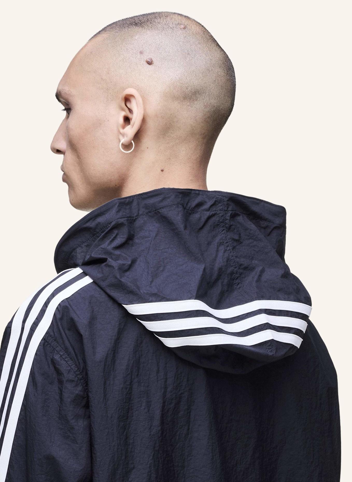 Y-3 Y-3 NYLON WIRED 3-STREIFEN TRACK TOP: SCHWARZ