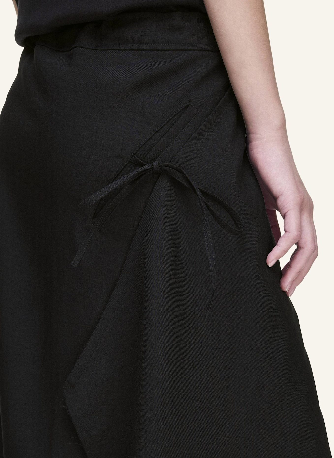 Y-3 Y-3 SPORT UNIFORM RAW CUT 3-STREIFEN ROCK: SCHWARZ