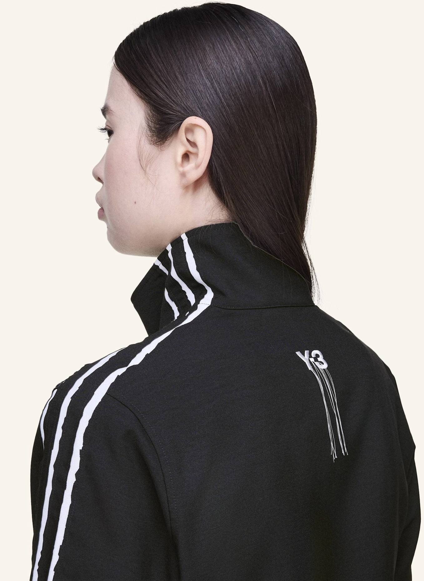 Y-3 Y-3 SPORT UNIFORM RAW CUT 3-STREIFEN TRAININGSJACKE: SCHWARZ