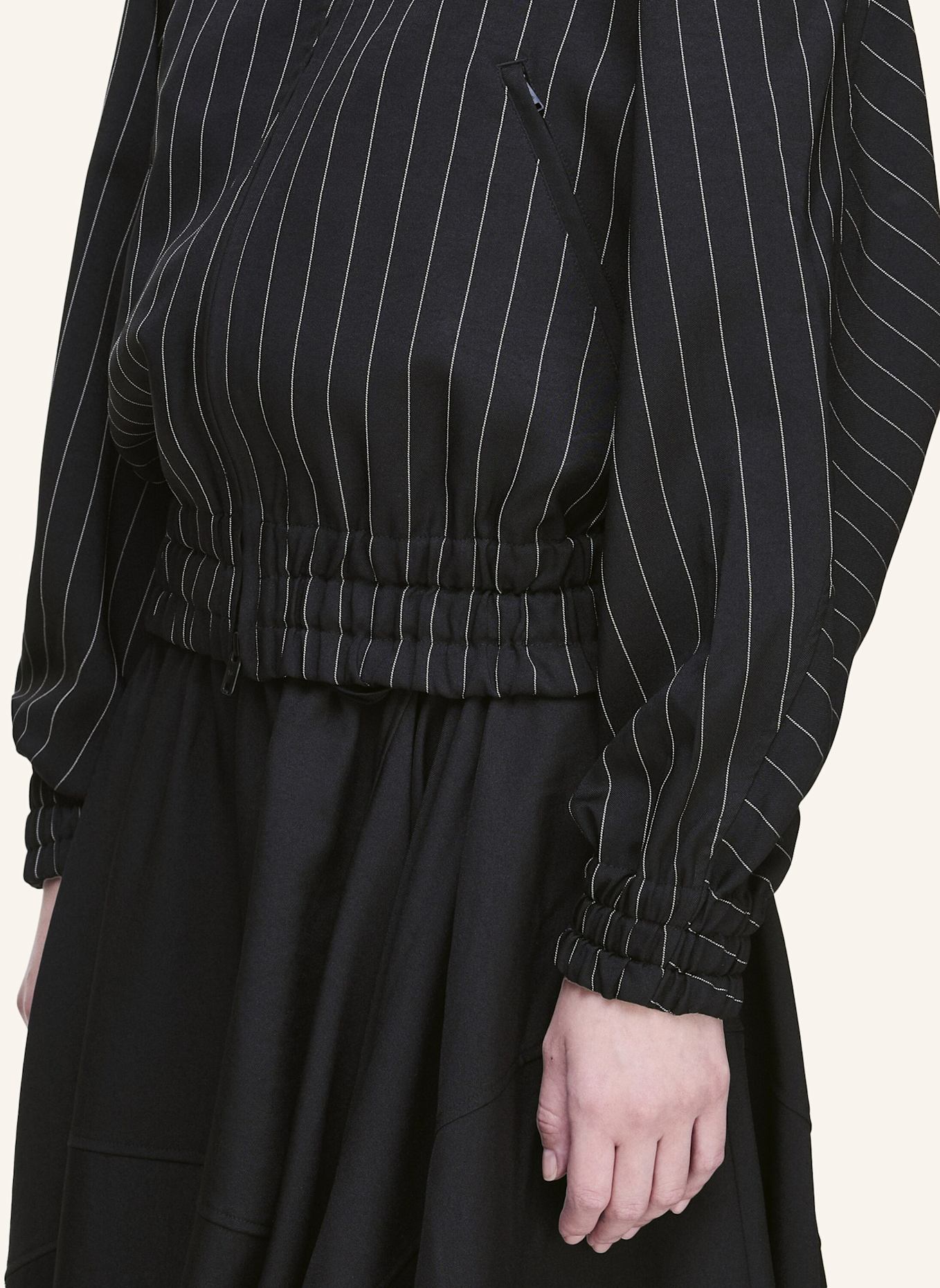 Y-3 Y-3 PINSTRIPE SPORT UNIFORM BLOUSON: SCHWARZ