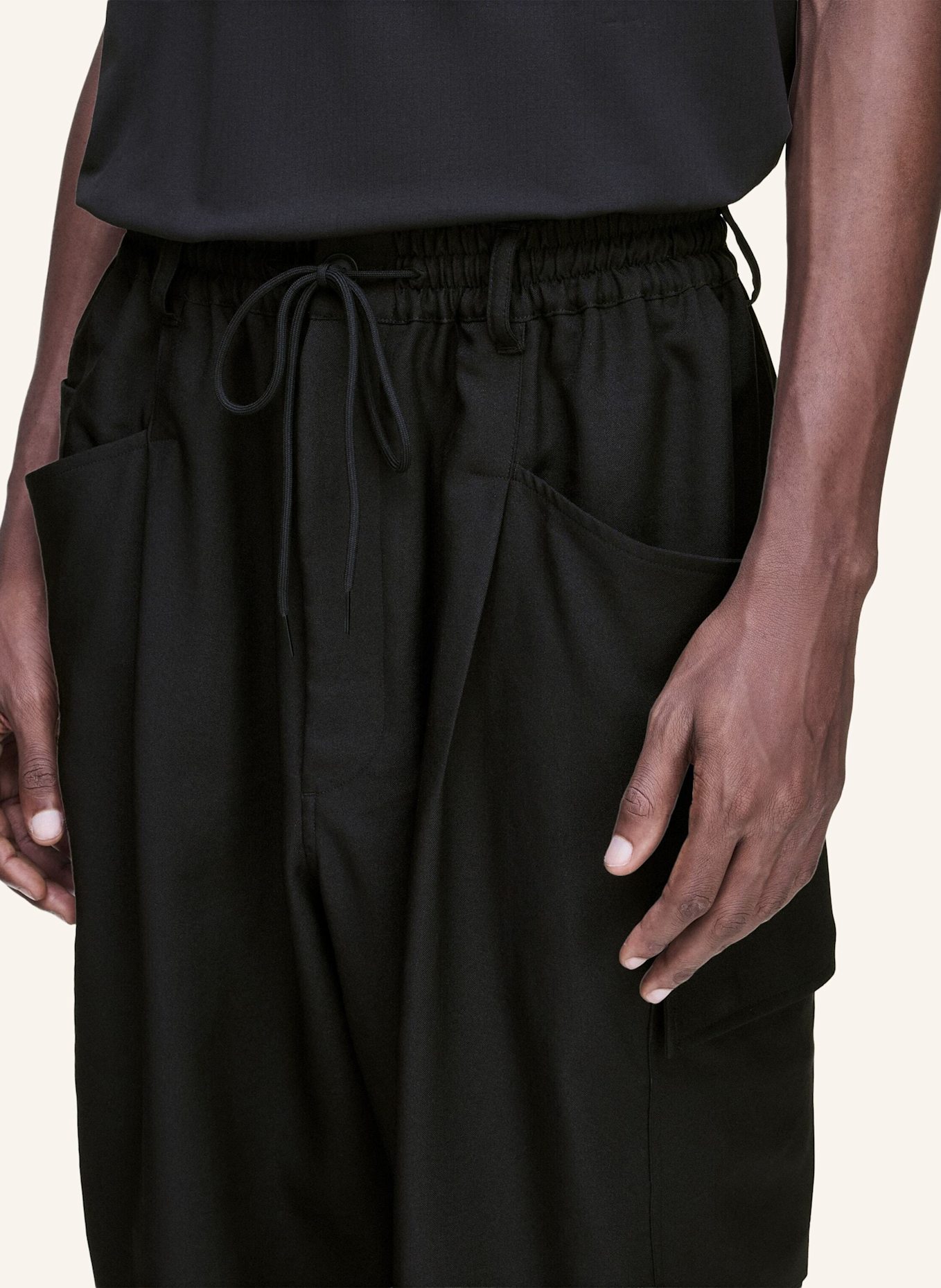 Y-3 Y-3 SPORT UNIFORM UT STRAIGHT LEG HOSE: SCHWARZ