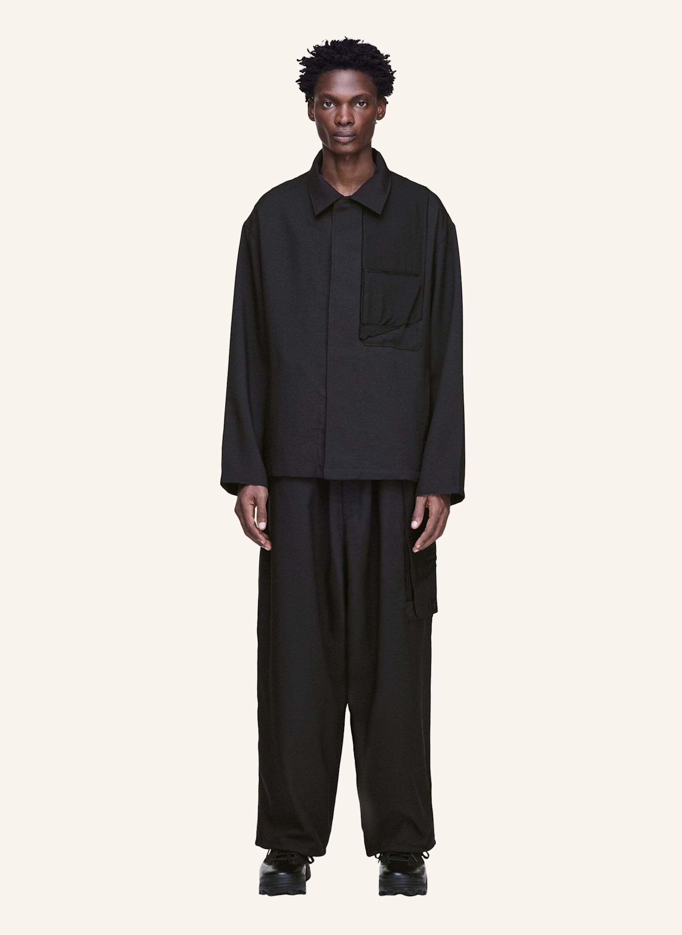 Y-3 Y-3 SPORT UNIFORM STRAIGHT PANTS: SCHWARZ