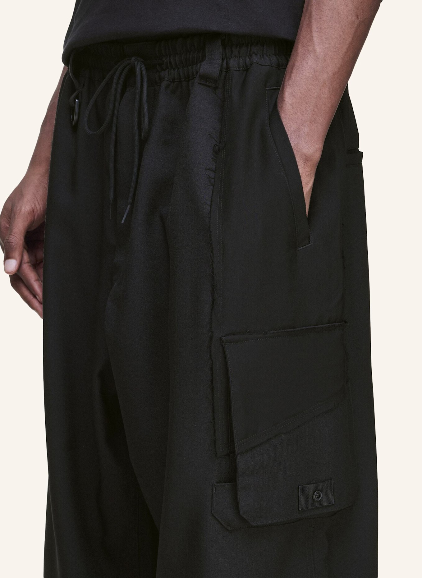 Y-3 Y-3 SPORT UNIFORM STRAIGHT PANTS: SCHWARZ