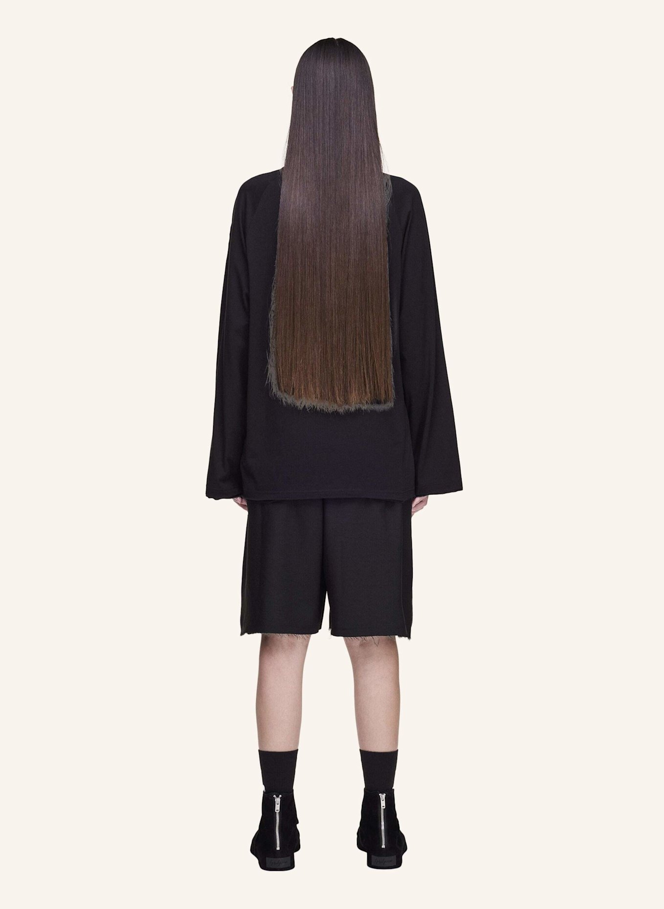 Y-3 Y-3 SPORT UNIFORM RAW CUT 3-STREIFEN SHORTS: SCHWARZ