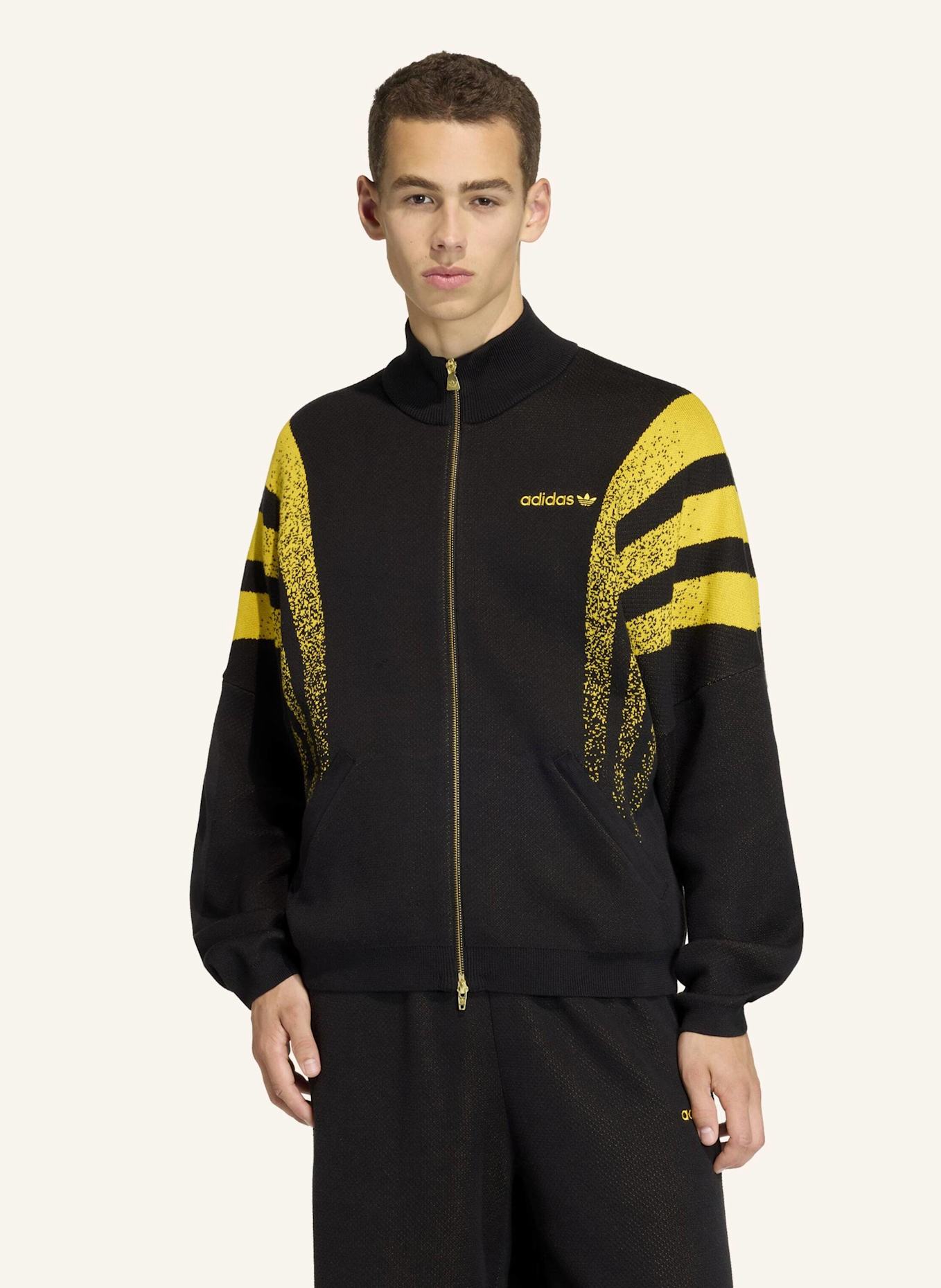 adidas Originals SANTIAGO LOOSE FULLY FASHION KNIT JACKE: SCHWARZ