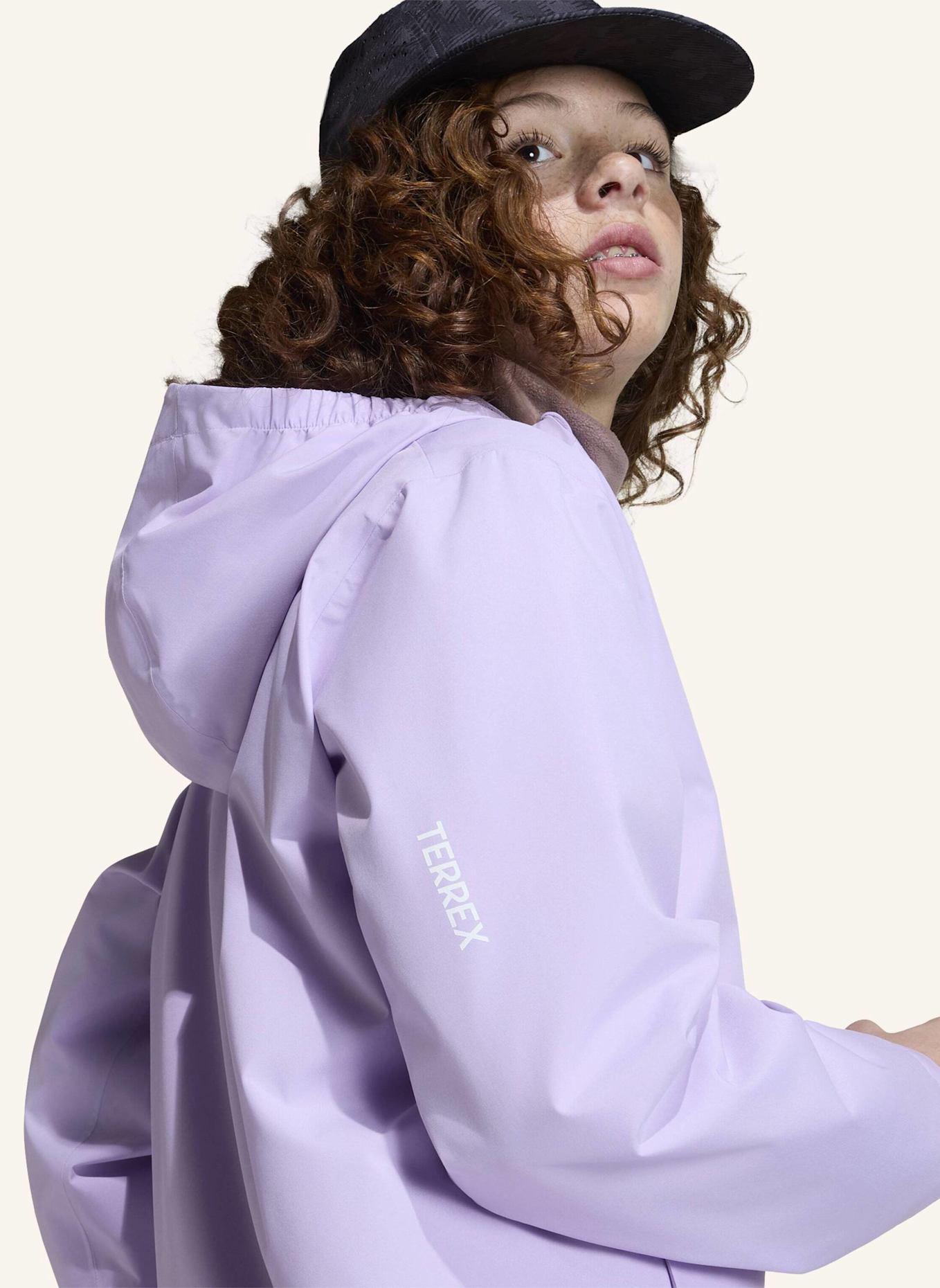 adidas TERREX TERREX KIDS MULTI 2 LAYER CLIMAPROOF REGENJACKE: HELLLILA
