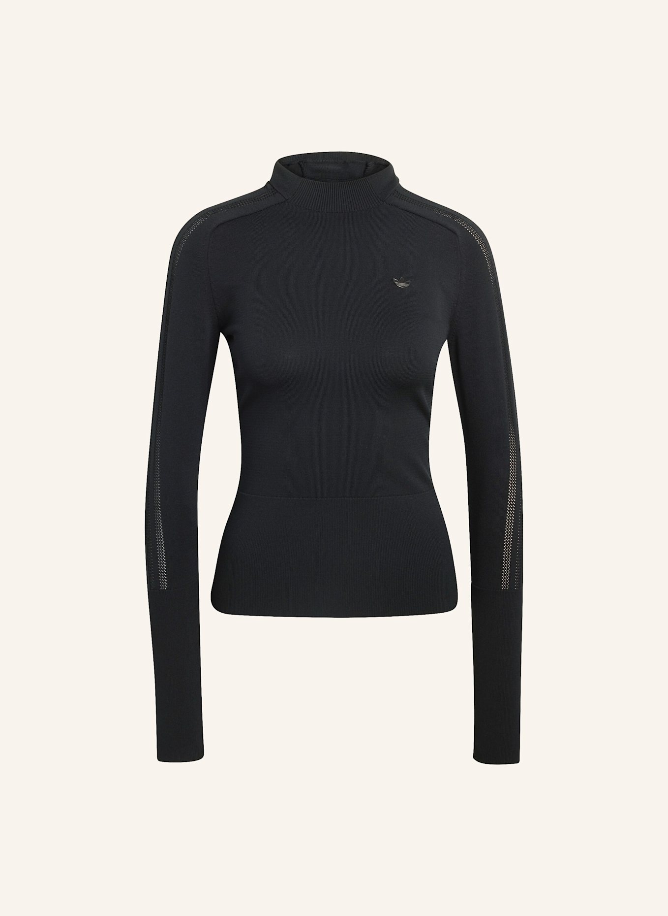 adidas Originals KNITTED HOODED LONG SLEEVE PULLOVER: SCHWARZ