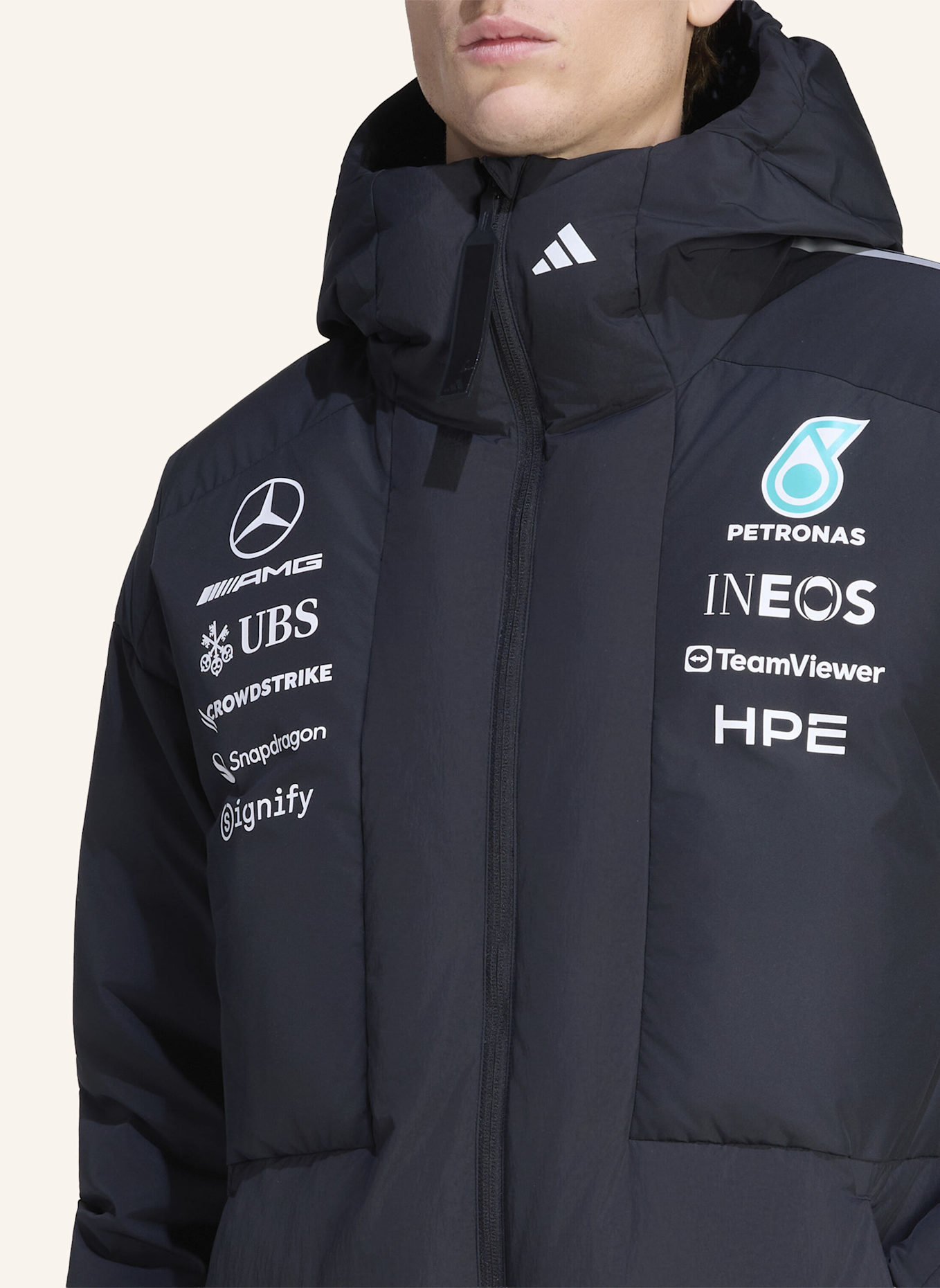 adidas MERCEDES-AMG PETRONAS FORMULA 1 TEAM ENGINEERS WINTERJACKE: SCHWARZ