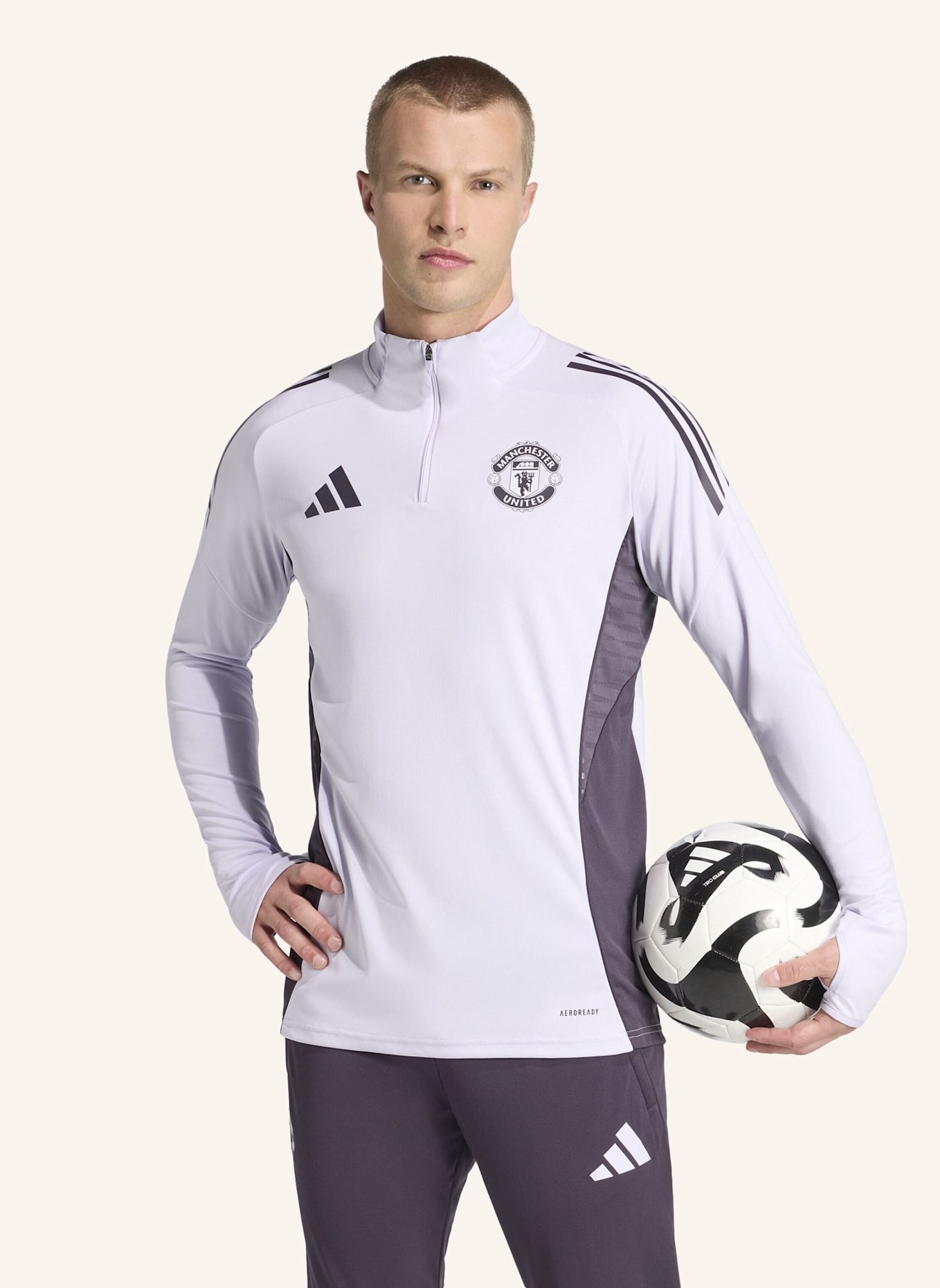 adidas MANCHESTER UNITED TIRO 25 COMPETITION TRAININGSOBERTEIL: LILA/ SCHWARZ